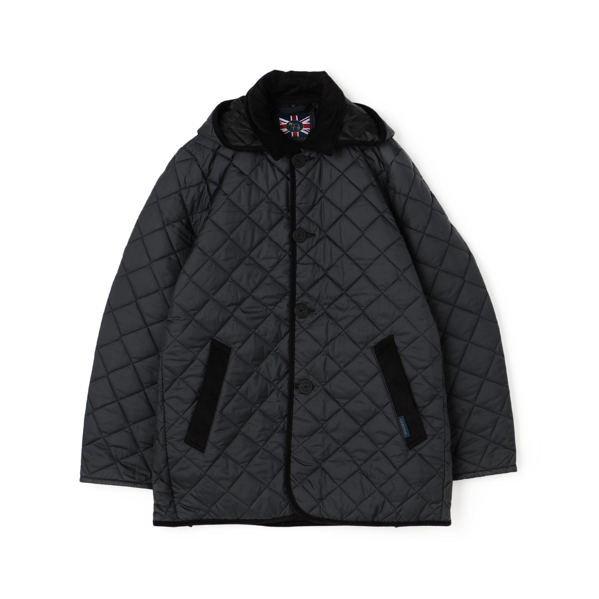 012324【送料無料】LAVENHAM（ラベンハム）キルティングジャケット　黒　34サイズ