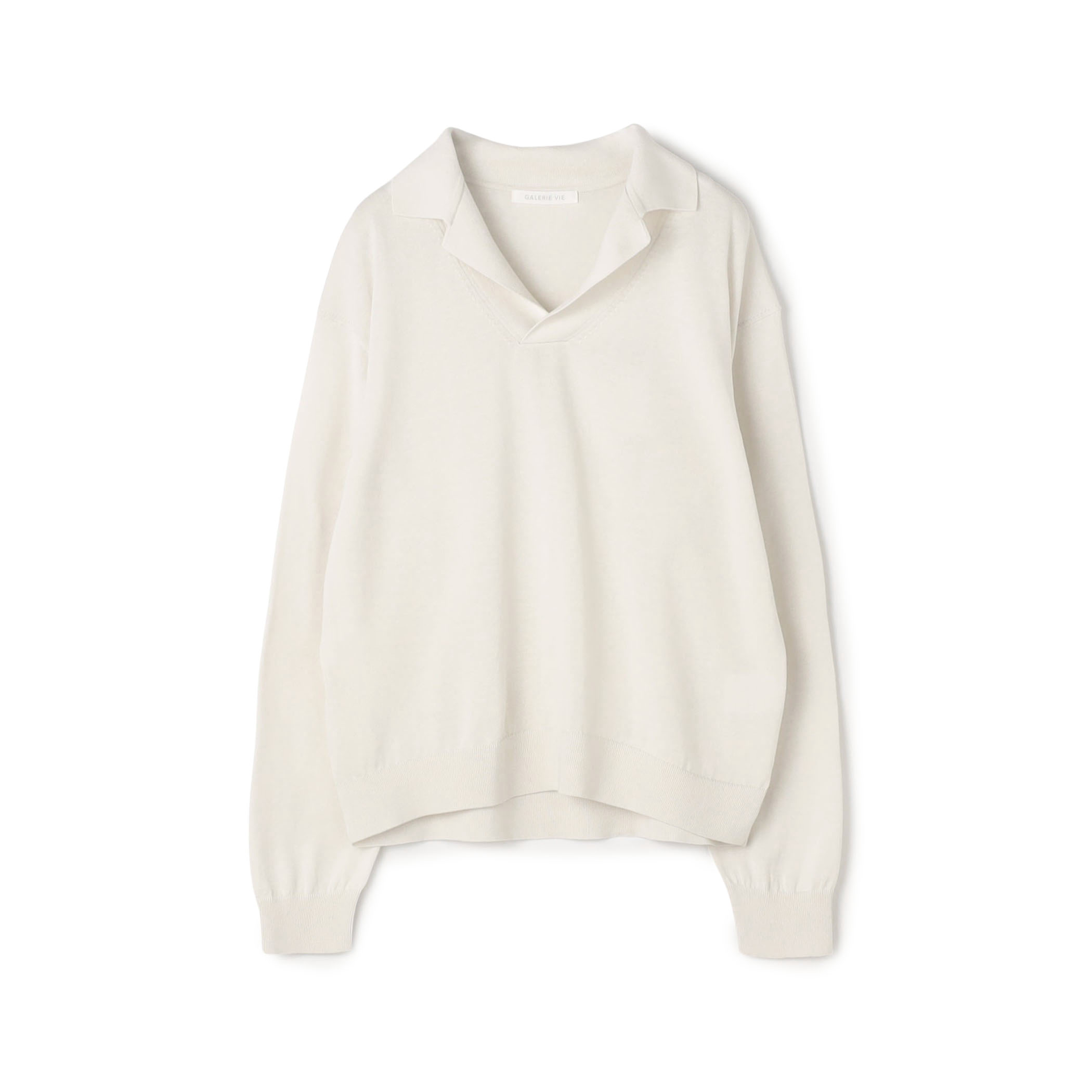 【WEB先行予約】プレーンコットン オープンカラープルオーバー