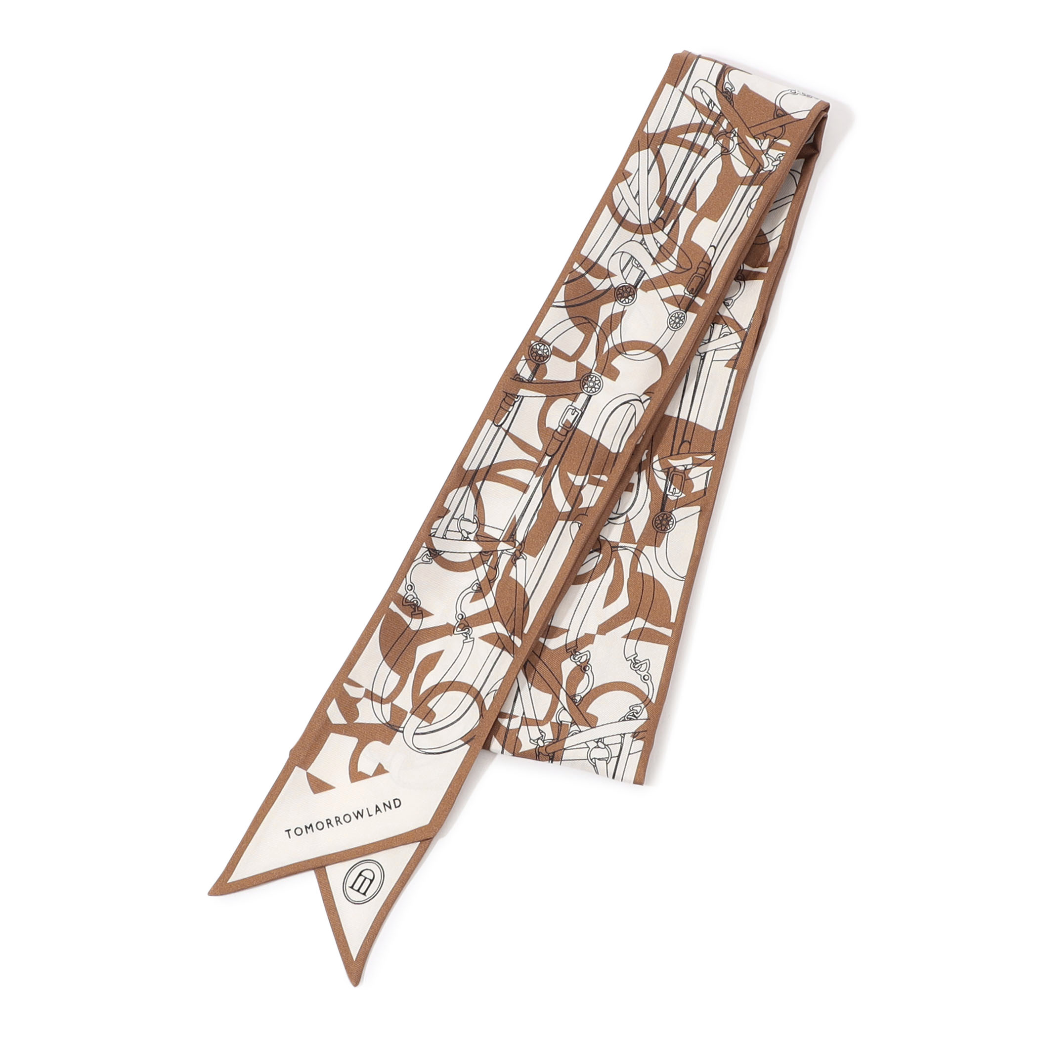 ATELIER TOMORROW BIT MOTIF BANDEAU シルクスカーフ