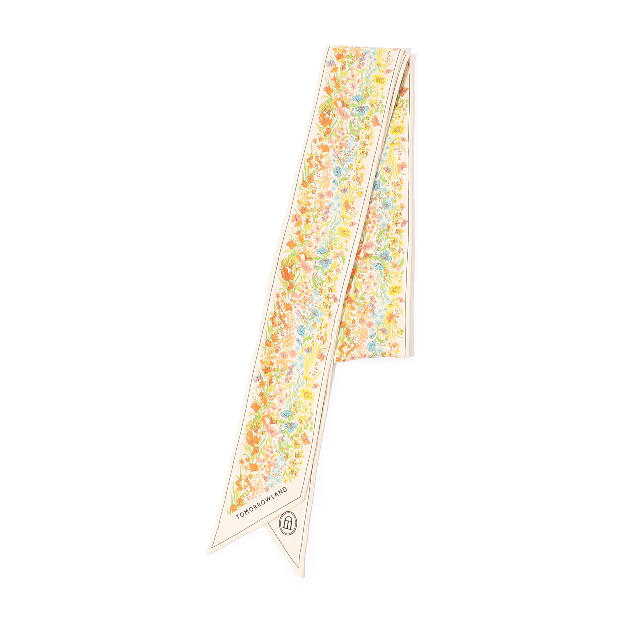 ATELIER TOMORROW FLOWER シルク ボウタイスカーフ