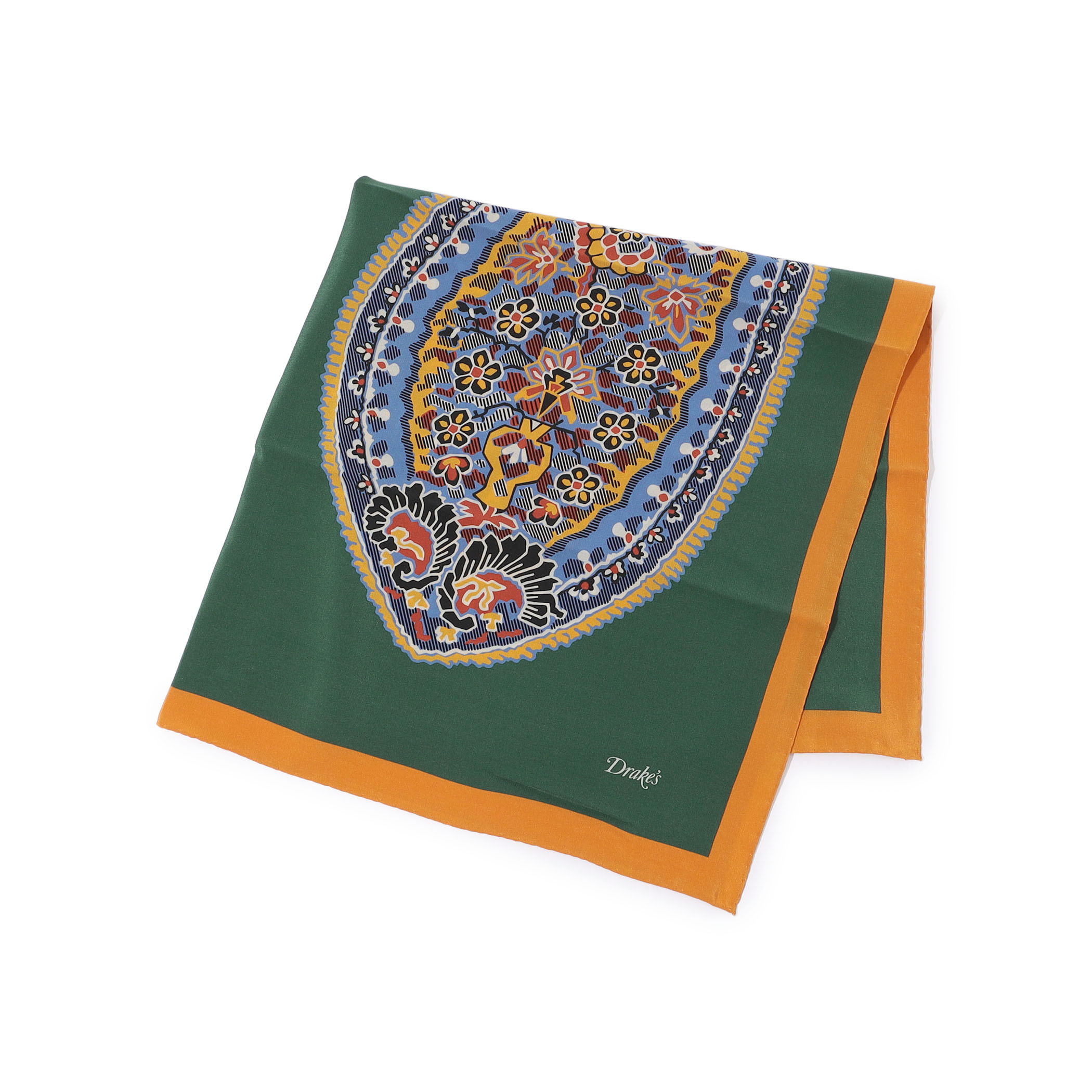 Drake's PAISLEY PRINT BANDANA シルクプリントスカーフ