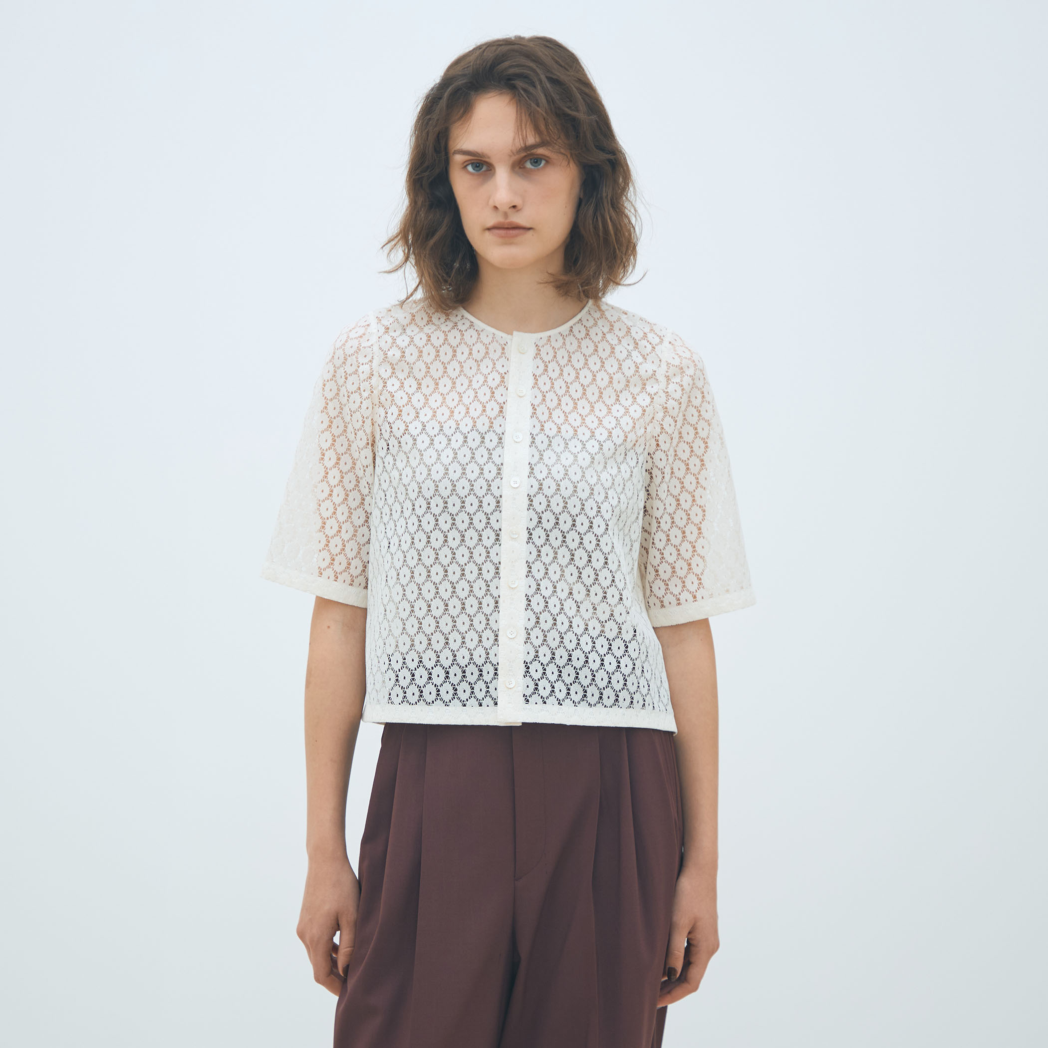 フロッキーレース ハーフスリーブブラウス｜トゥモローランド 公式通販