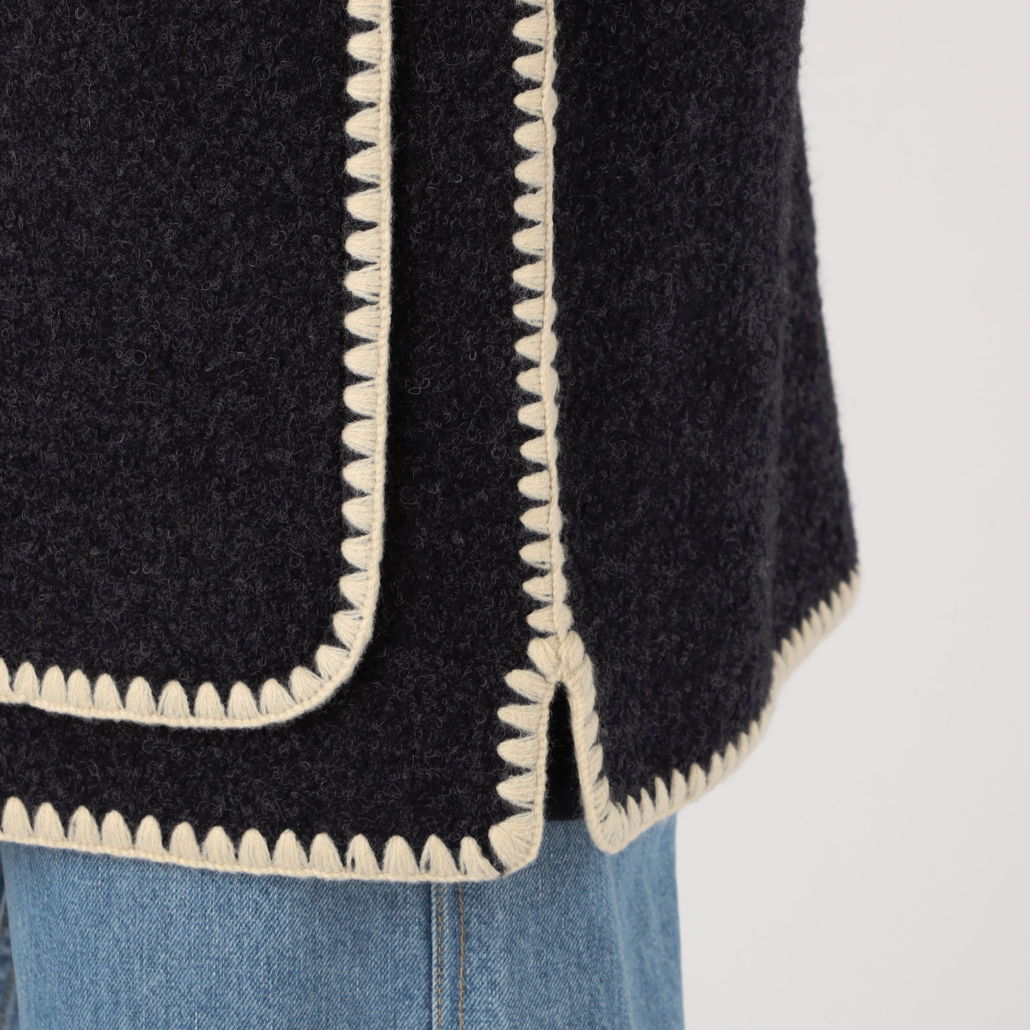 ☆てるまる☆TOTEME 刺繍スカーフジャケット ダークグレー ☆てるまる