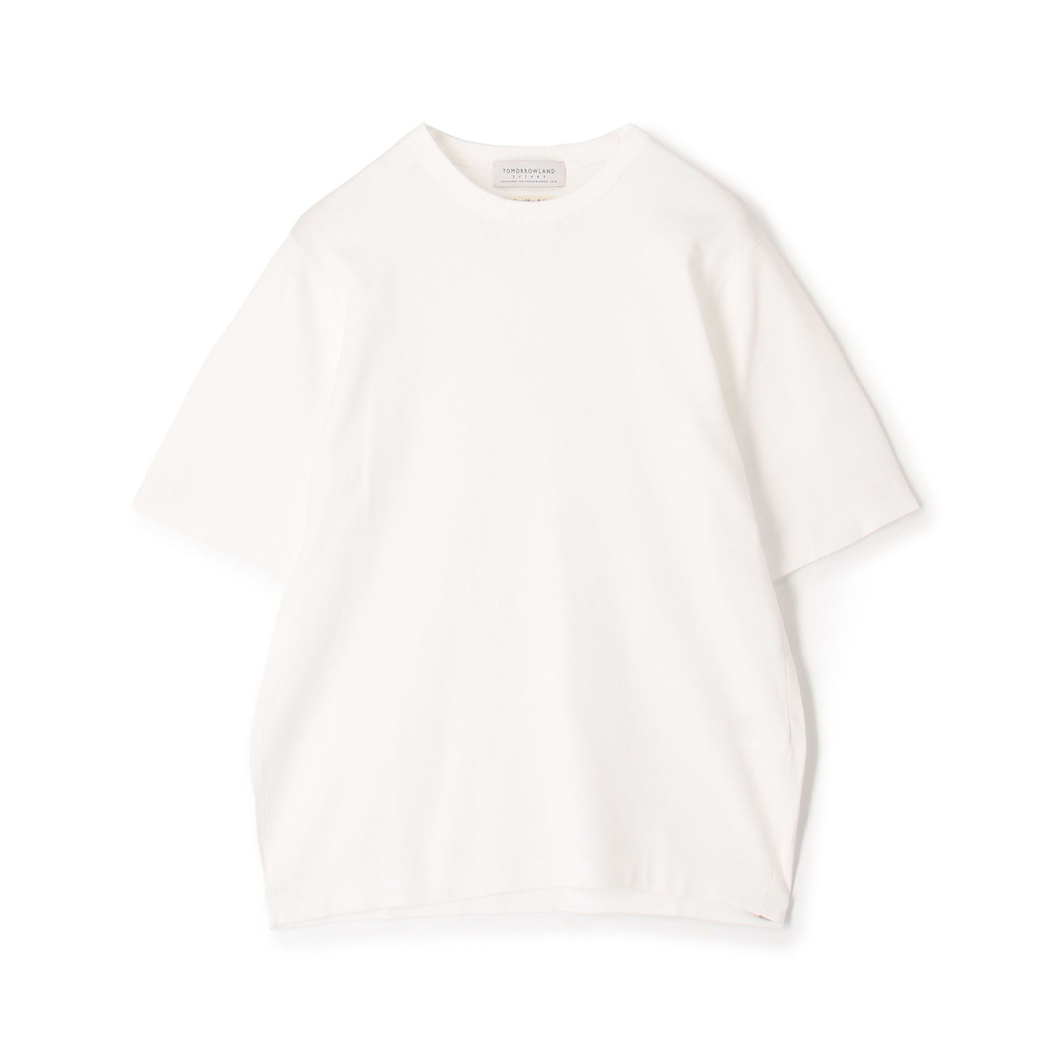 TOMORROWLAND tricot シーアイランドコットン ハーフスリーブクルーネックニット