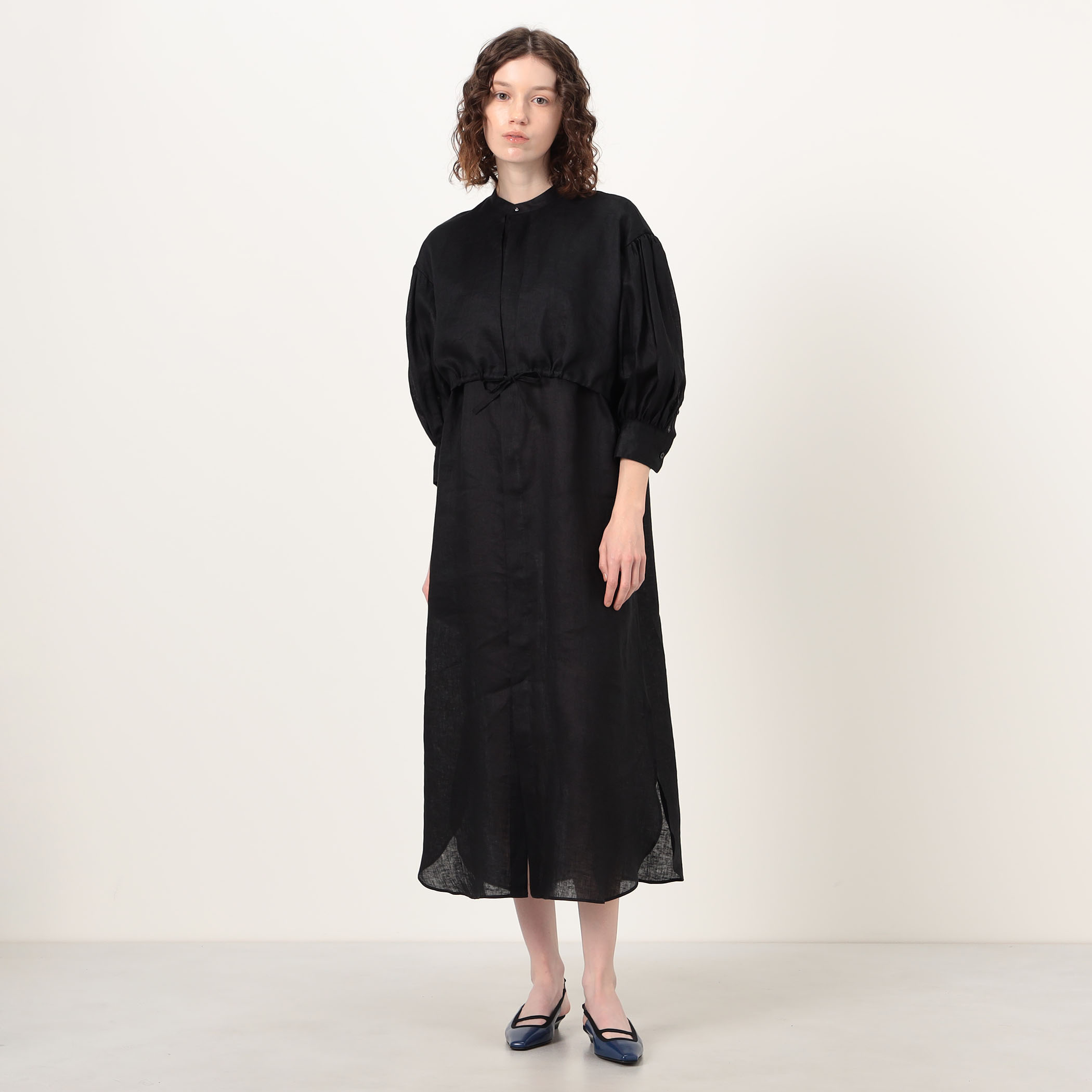 HYKE LINEN BALLOON SLEEVE DRESS リネンワンピース｜トゥモローランド