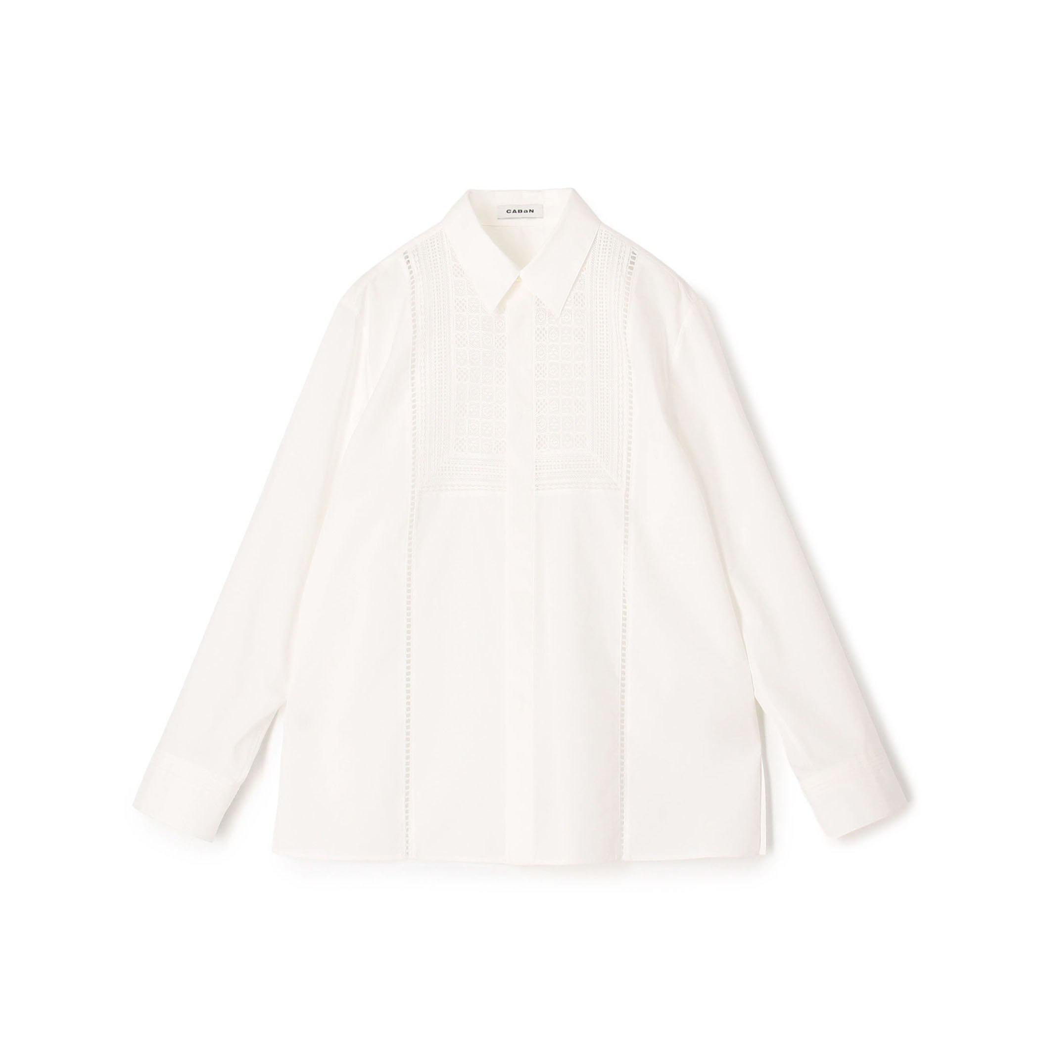 コットンタイプライター レースボザムシャツ