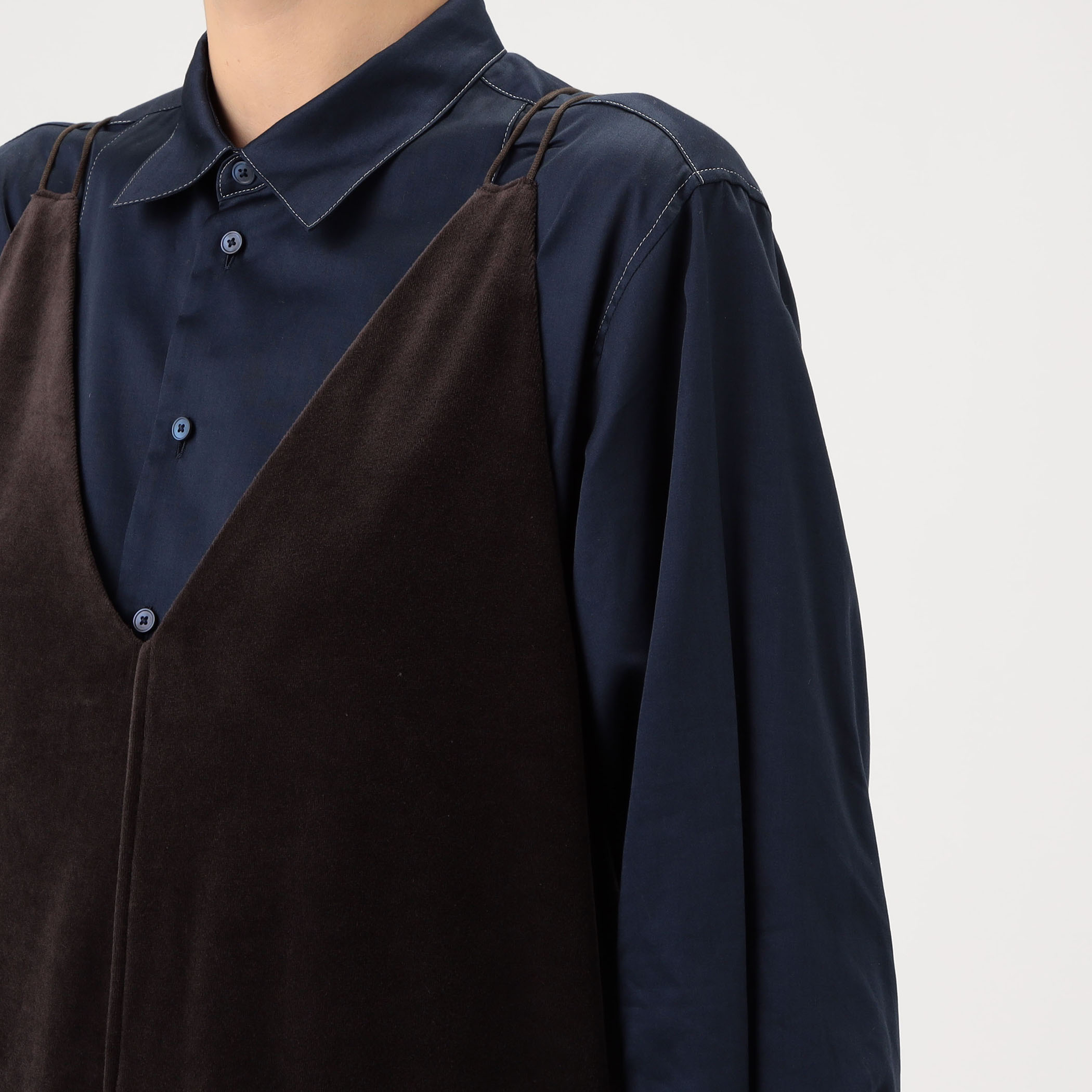 コットンポリエステルベロア キャミソールワンピース