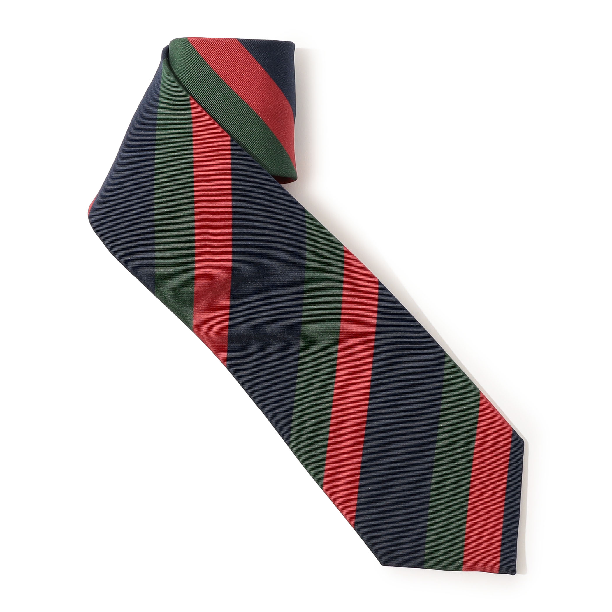 Atkinsons アイリッシュポプリン レジメンタルストライプネクタイ