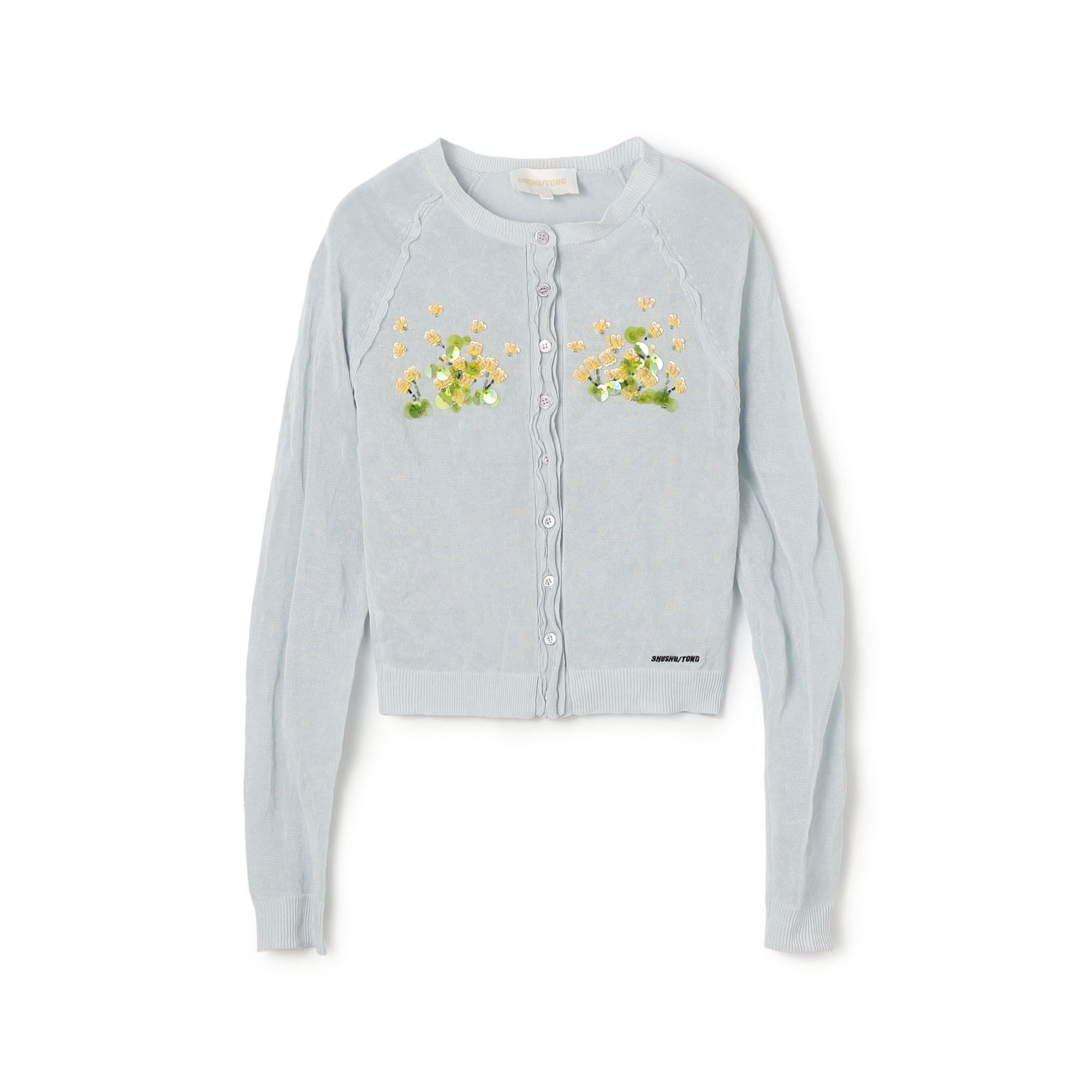 SHUSHU/TONG Beaded Floral C/D ビーズエンブロイダリー カーディガン