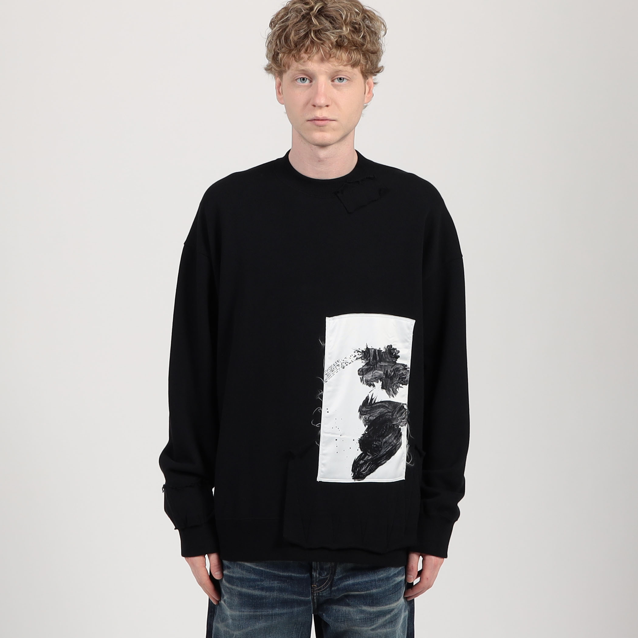 ALMOSTBLACK 20aw グラフィックプリント スウェット