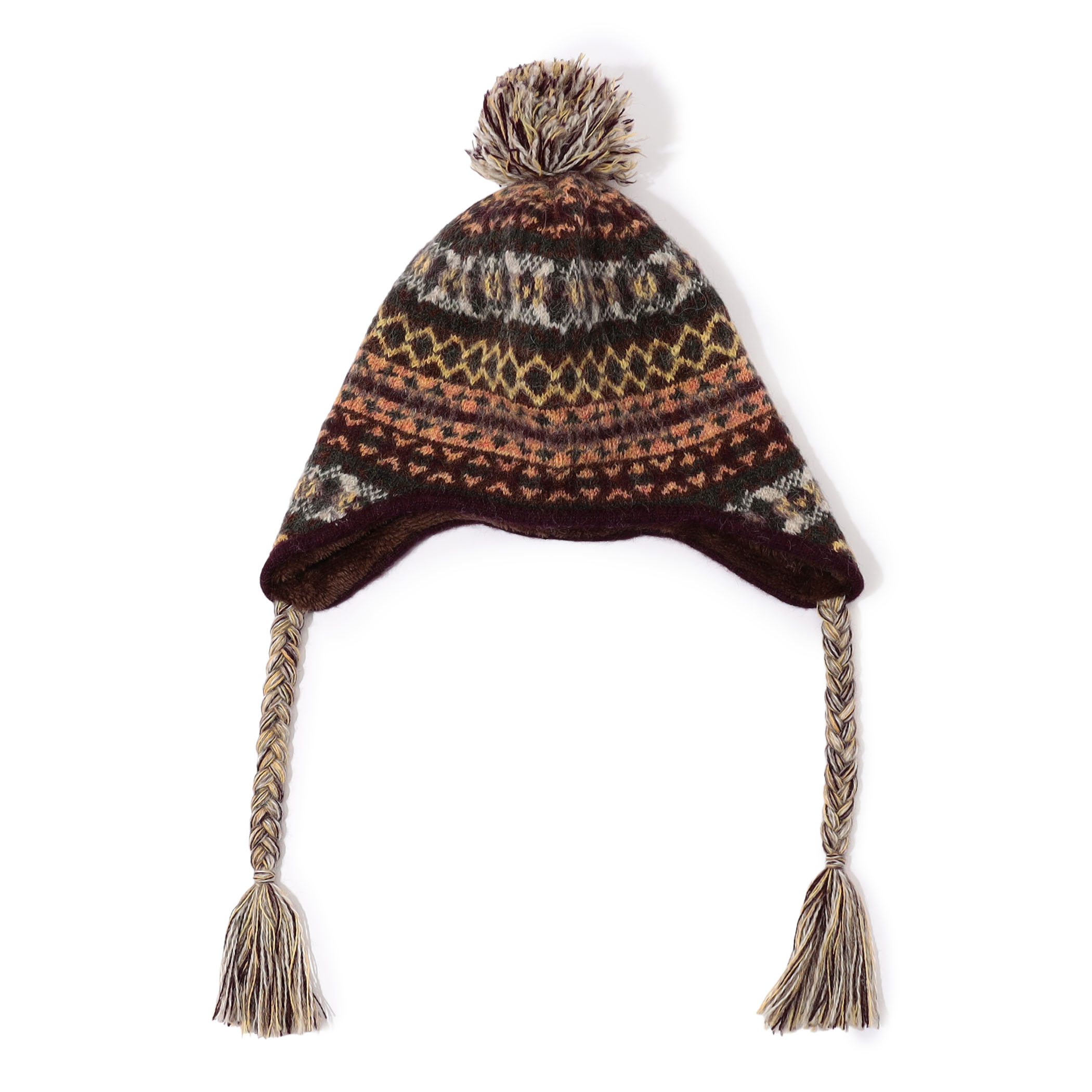 MAISON et VOYAGE フェアアイルジャガード フラップハット