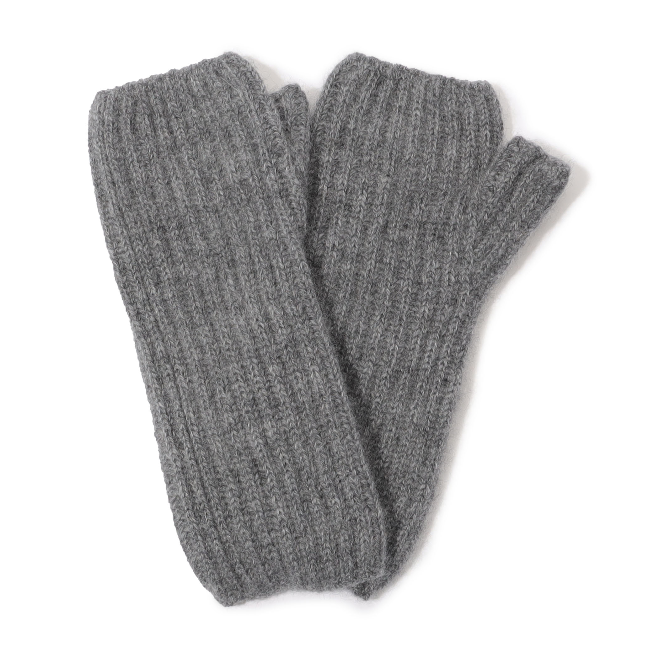 Johnstons of Elgin カシミヤ リブニットグローブ