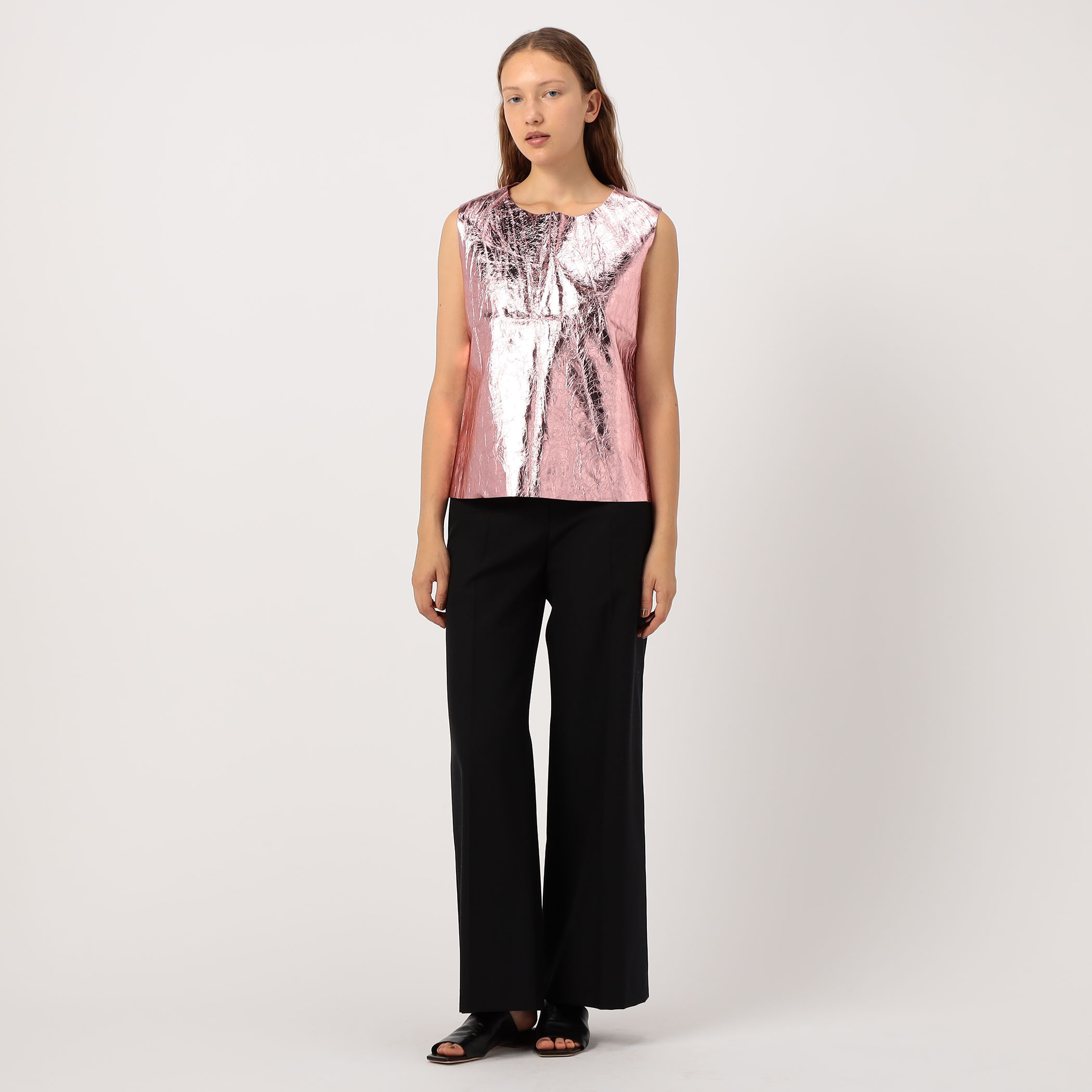 Niccolo Pasqualetti ラムレザー ノースリーブトップ