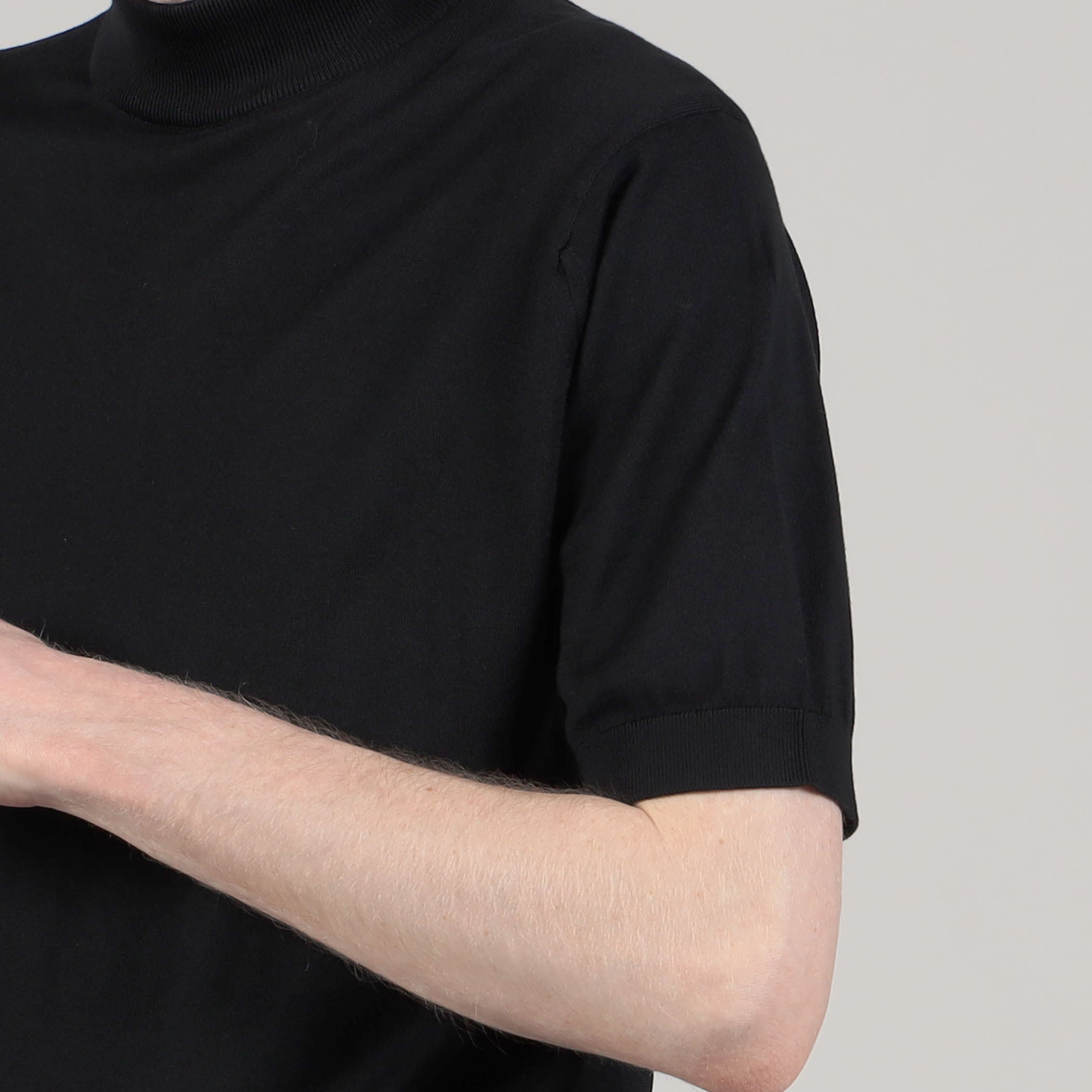 JOHN SMEDLEY コットン モックネックプルオーバー