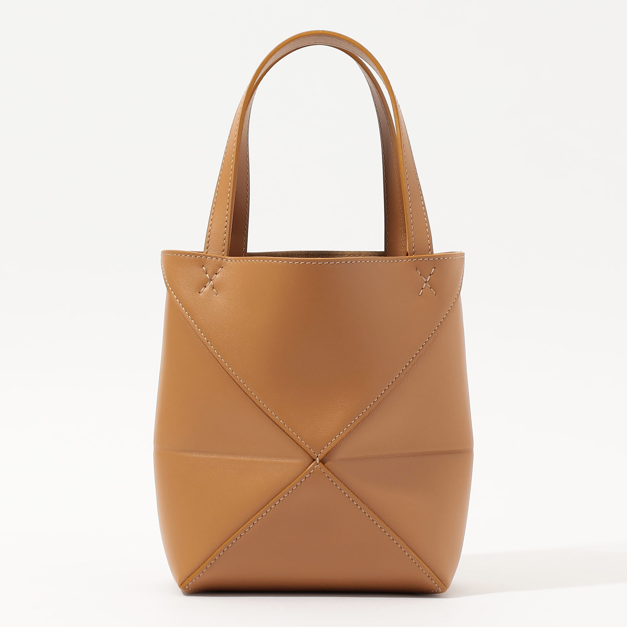 パズルフォルド トート ミニ（シャイニーカーフ） ベージュ - LOEWE