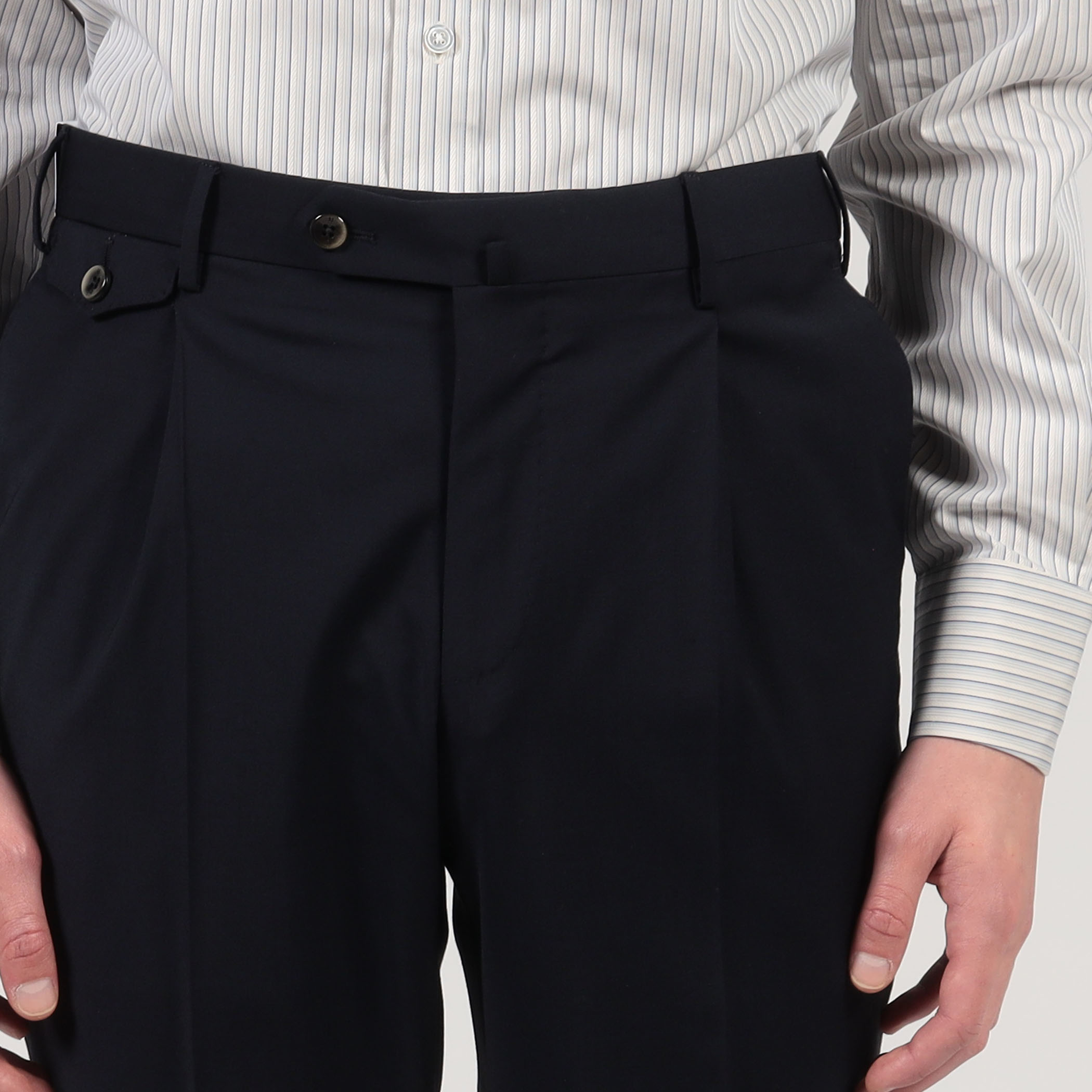 PT TORINO GENTLEMAN FIT 1プリーツスリムスラックス
