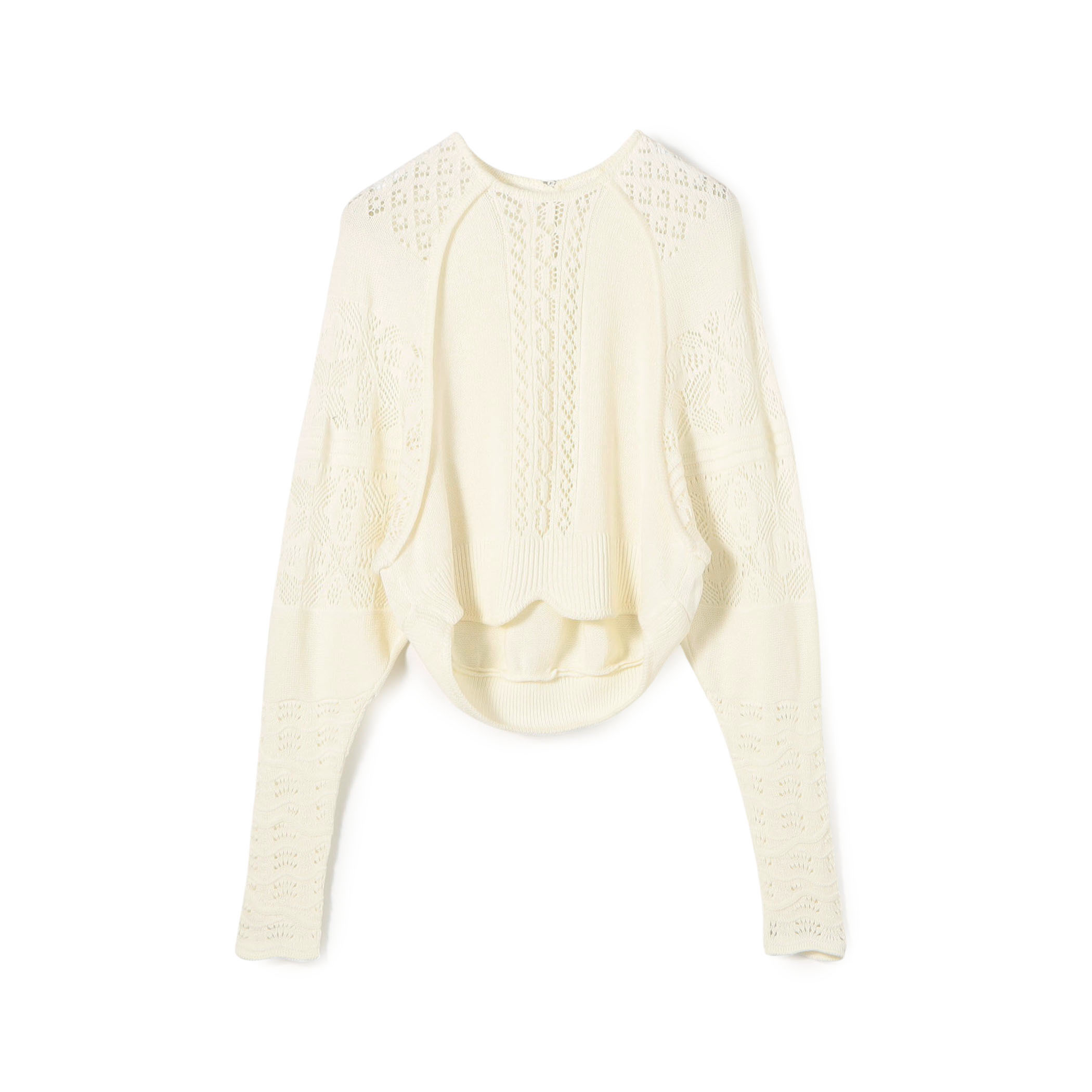 Mame Kurogouchi Lace Knitted Top