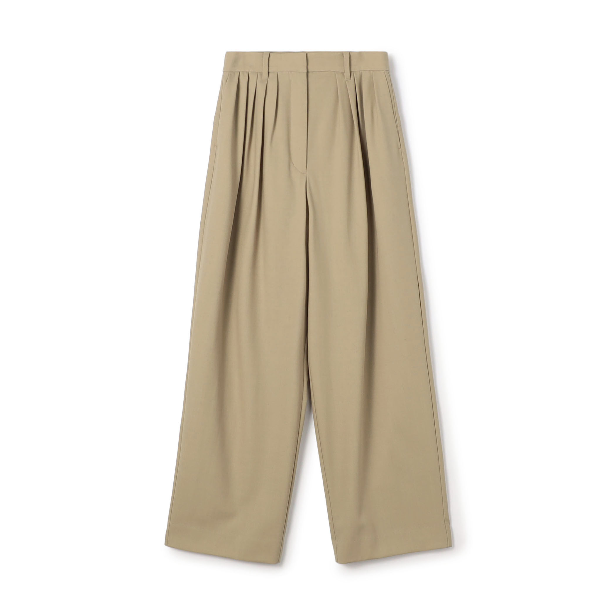 ウールドスキン ワイドタックパンツ