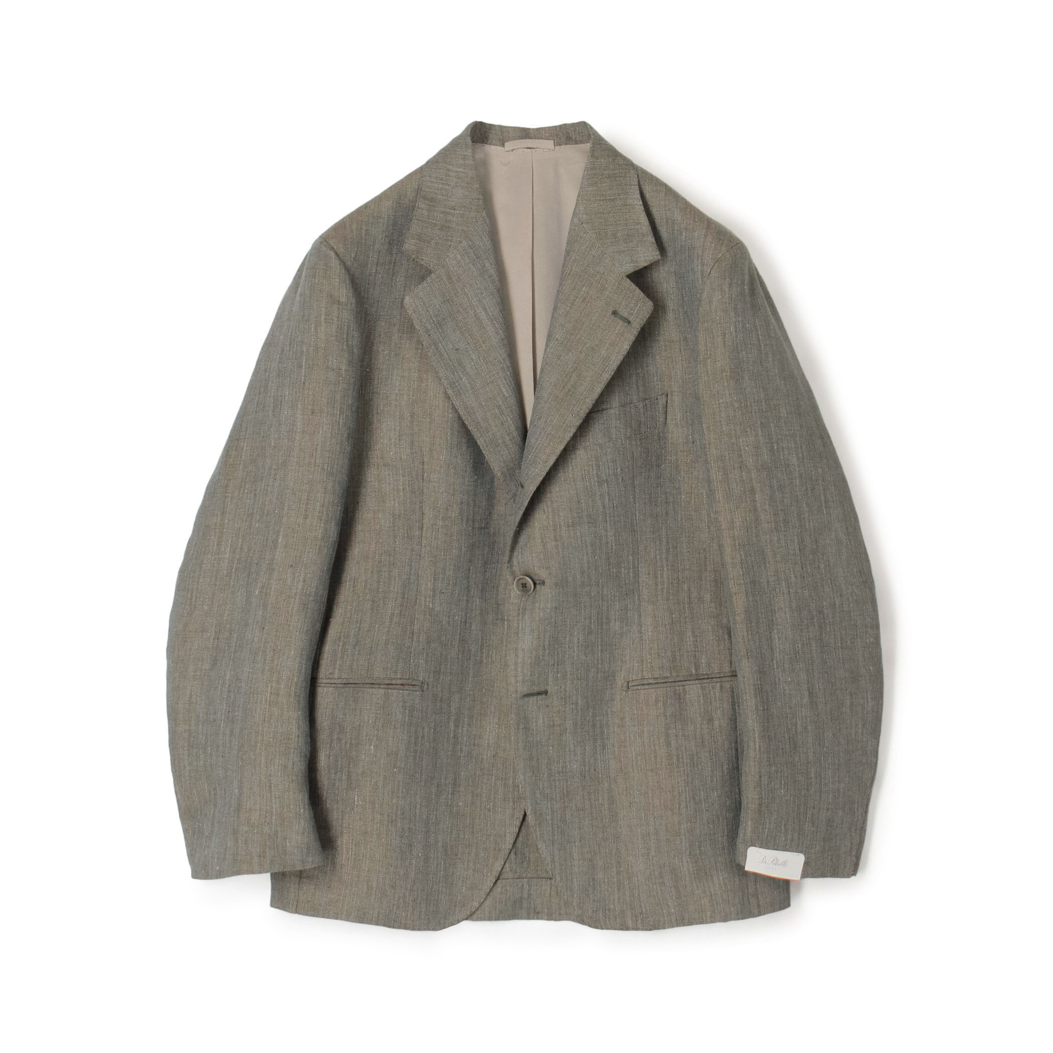 【別注】De Petrillo CUMA リネンヘリンボーン シングルブレステッド3Bジャケット