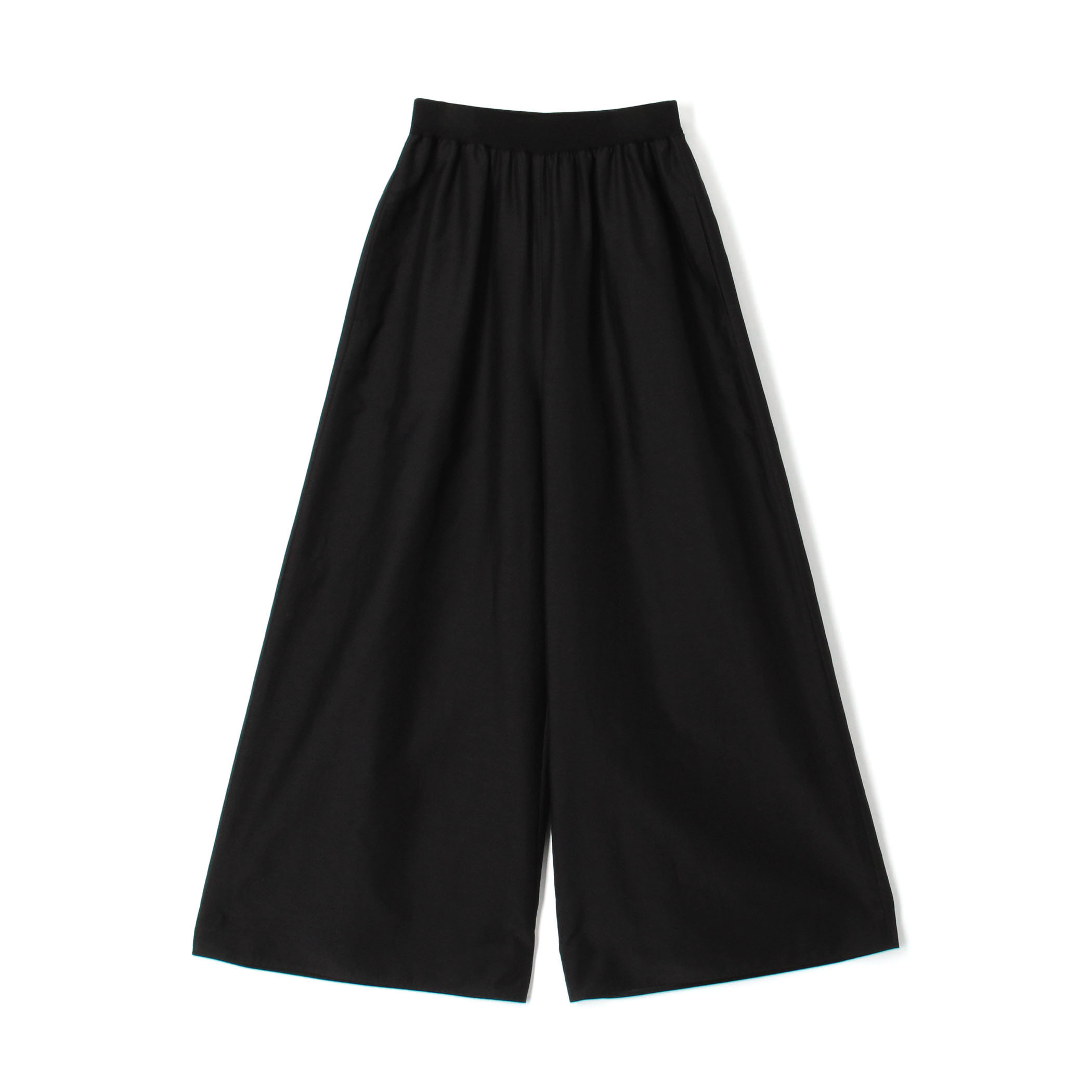 コットンシルクローン ギャザーワイドパンツ
