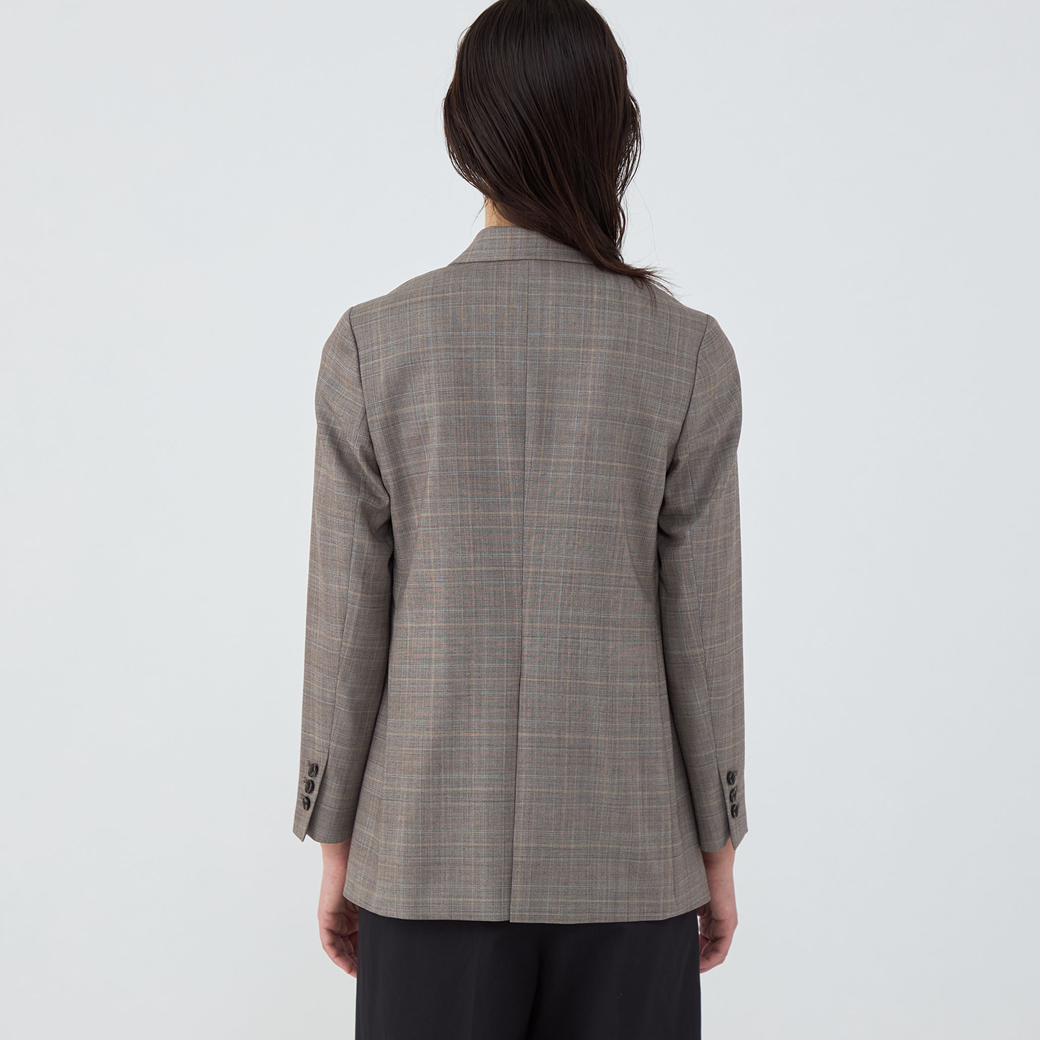 トゥモローランド コレクションチェックシルクウールダブルジャケット SILK AIR GLEN CHECK ダブルブレストジャケット