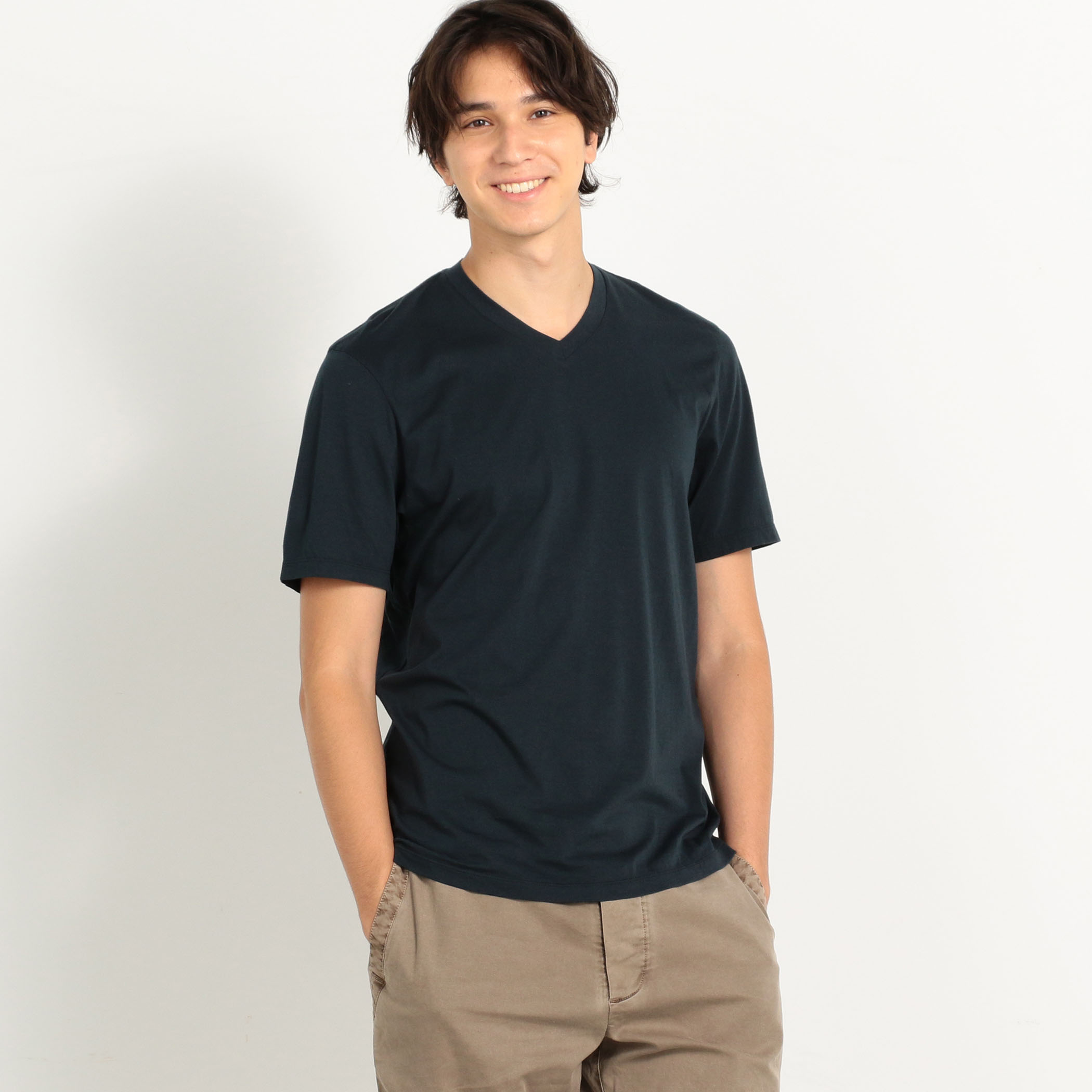 リュクス ジャージーVネックTシャツ MELJ3248