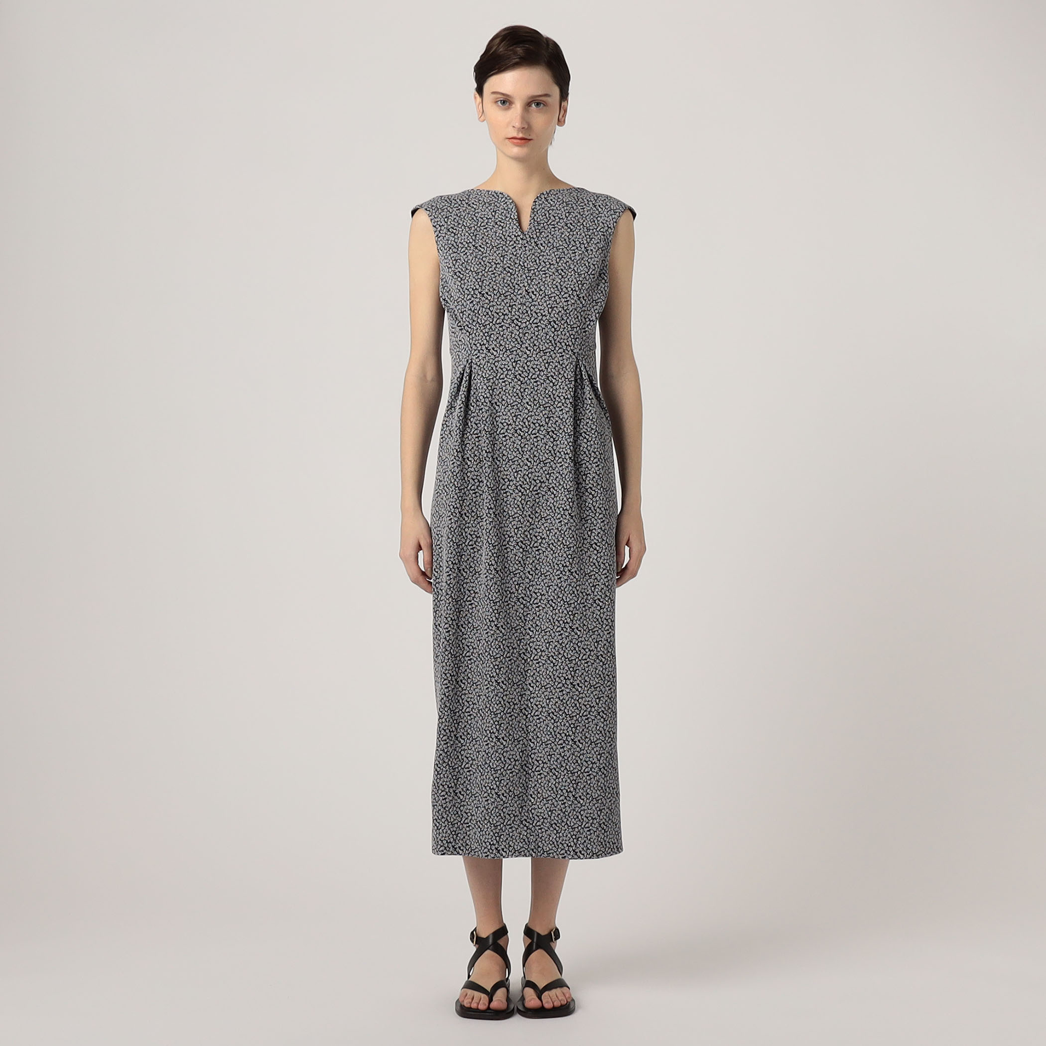 Mame Kurogouchi Micro Floral Jacquard Dress