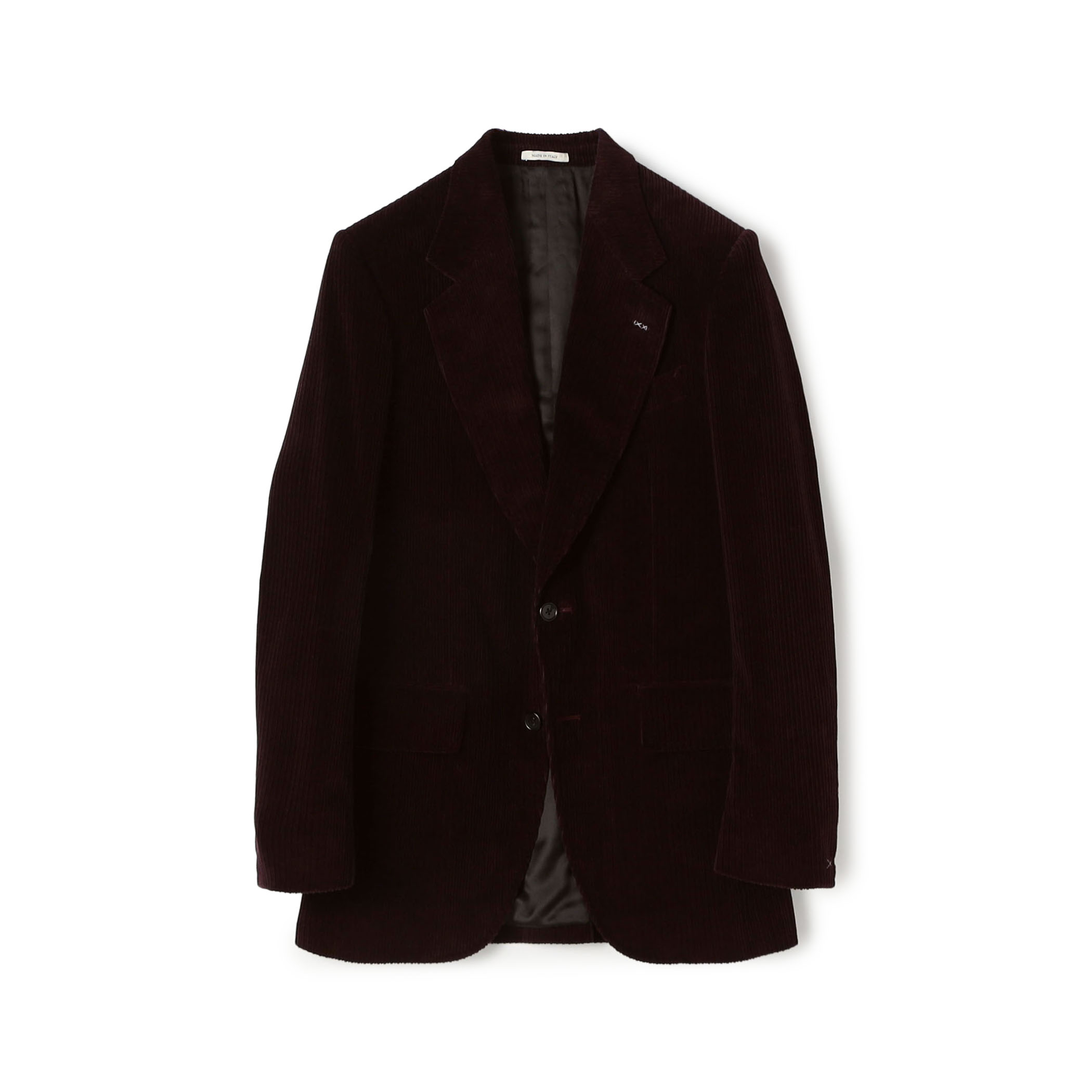 HUSBANDS コットンコーデュロイ シングルブレステッド 2Bジャケット