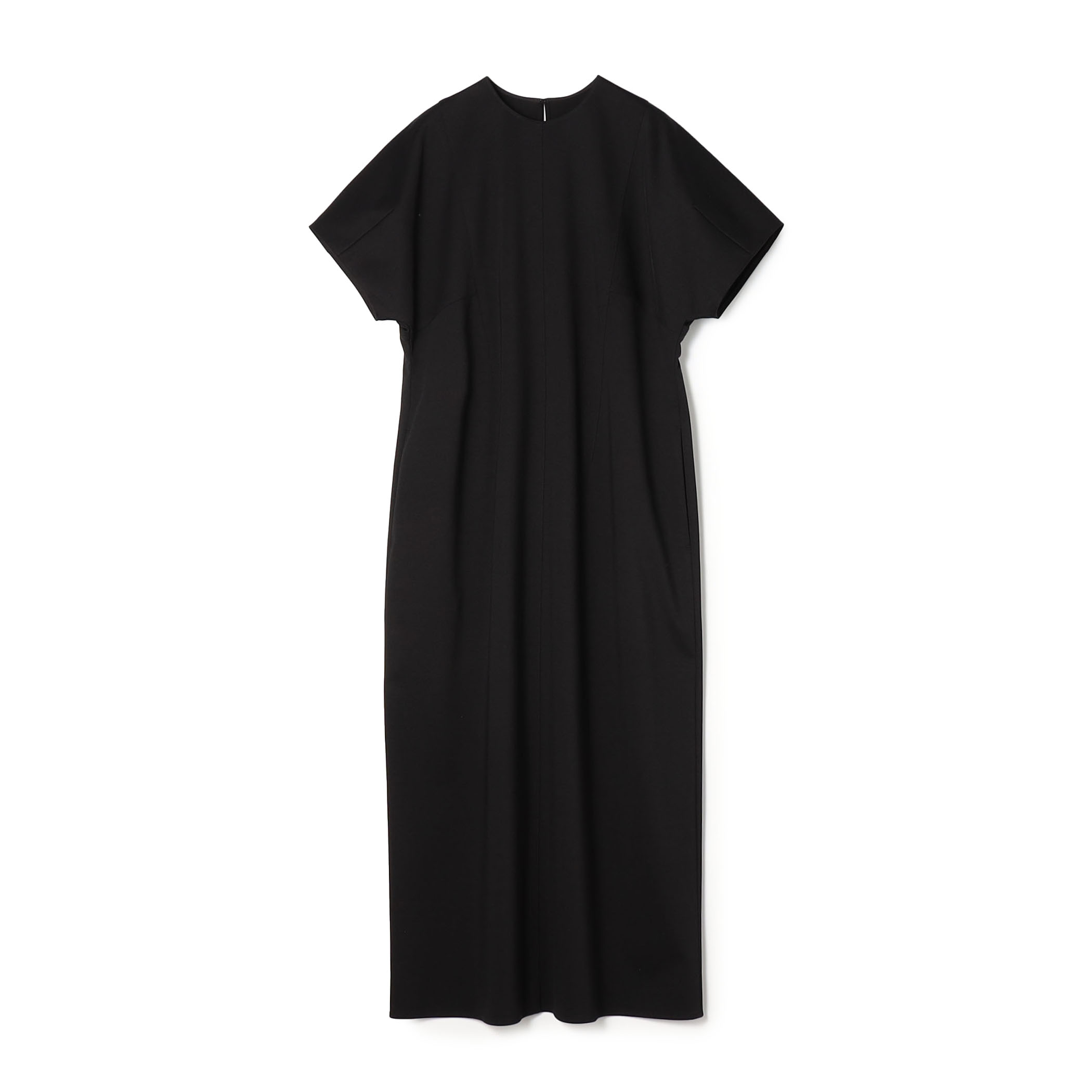 スムースポンチ ラウンドスリーブワンピース