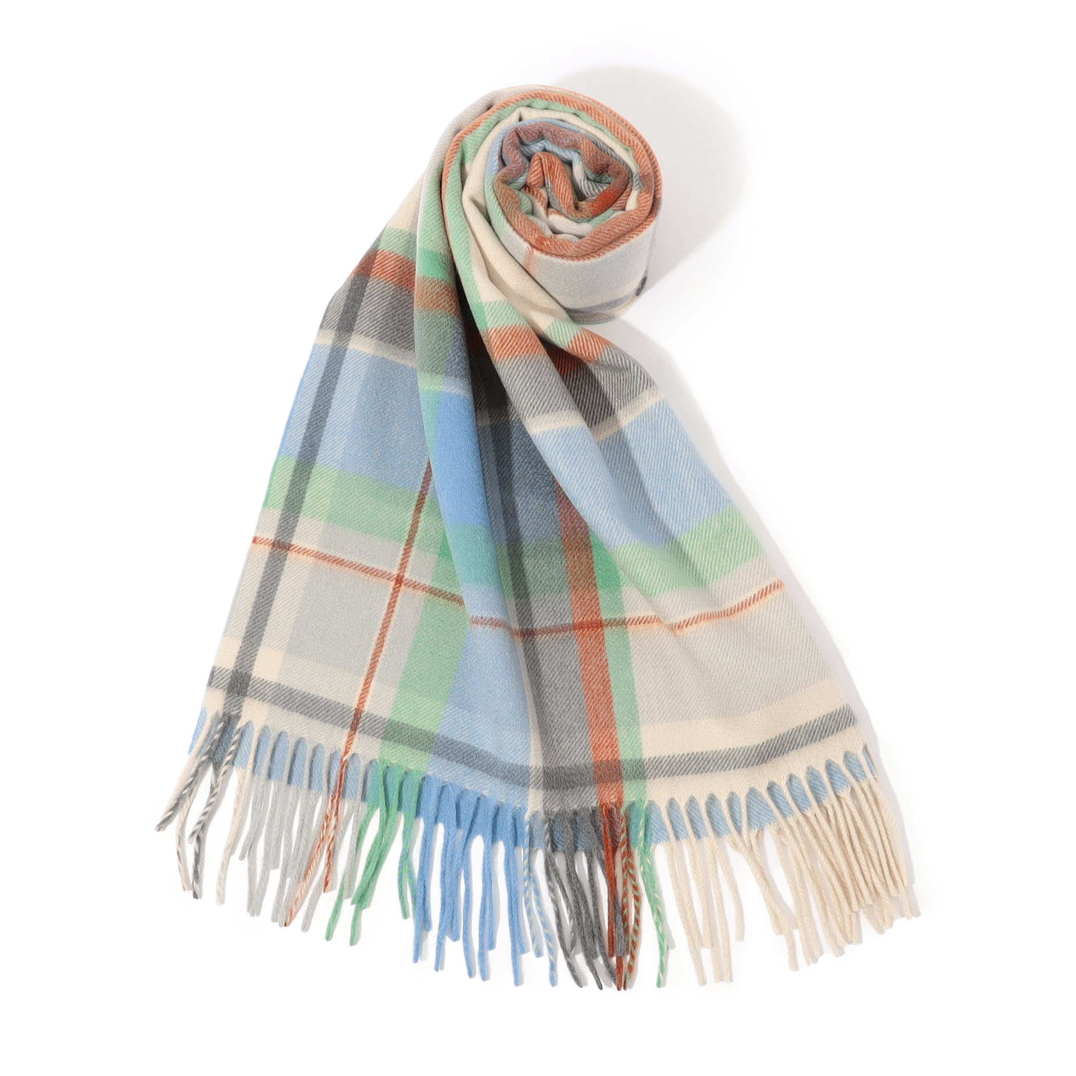 Joshua Ellis Plaid カシミヤストール