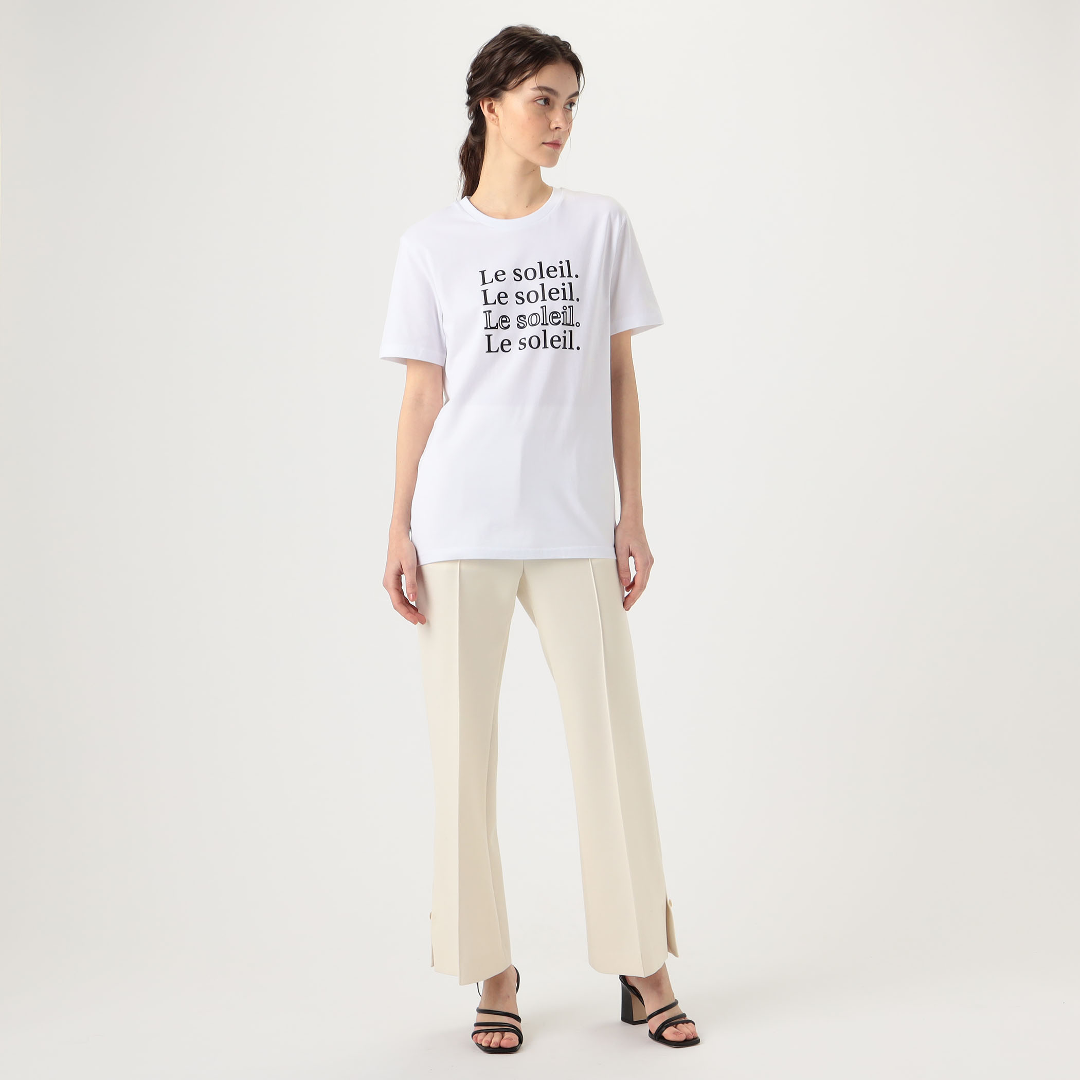 Les Petits Basics Le Soleil コットン プリントTシャツ