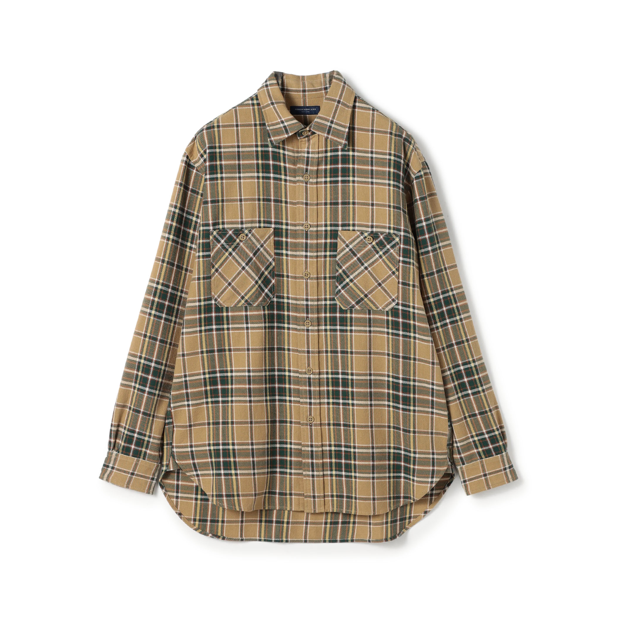 コットンビエラチェック ダブルポケット ロングスリーブシャツ