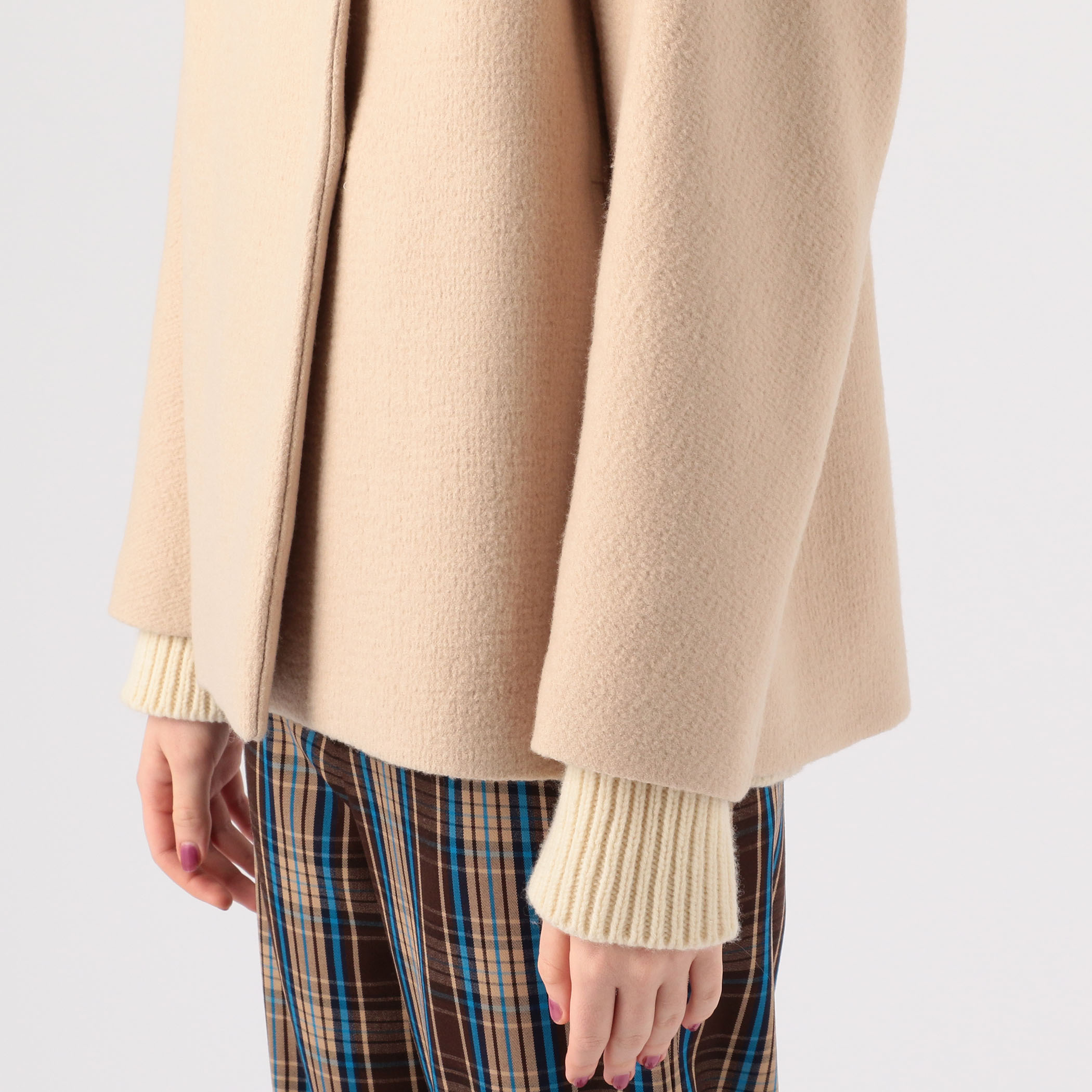 トゥモローランドBALLSEY リップルメルトンスタンドカラーシ ョートコート セール】 リップルメルトン スタンドカラーショートコート