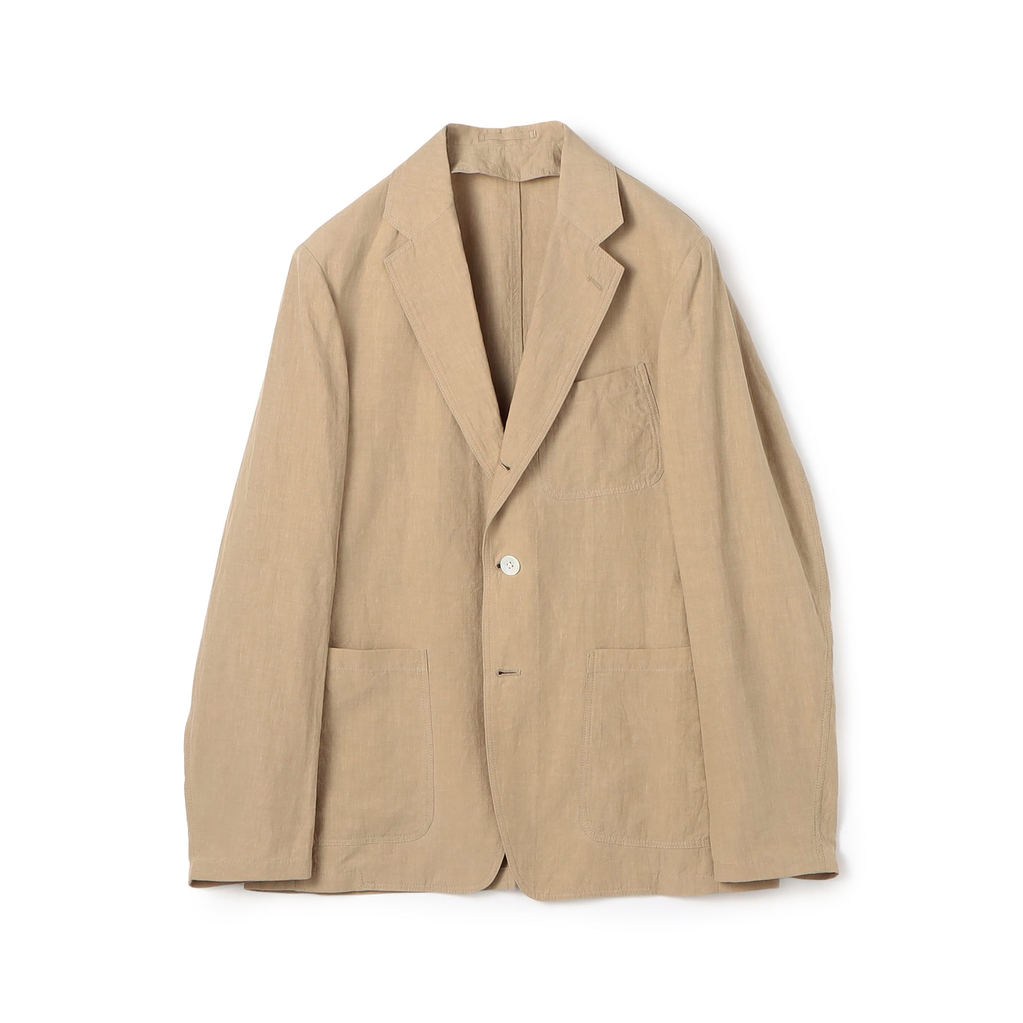 80リネン シングルブレステッド3Bジャケット