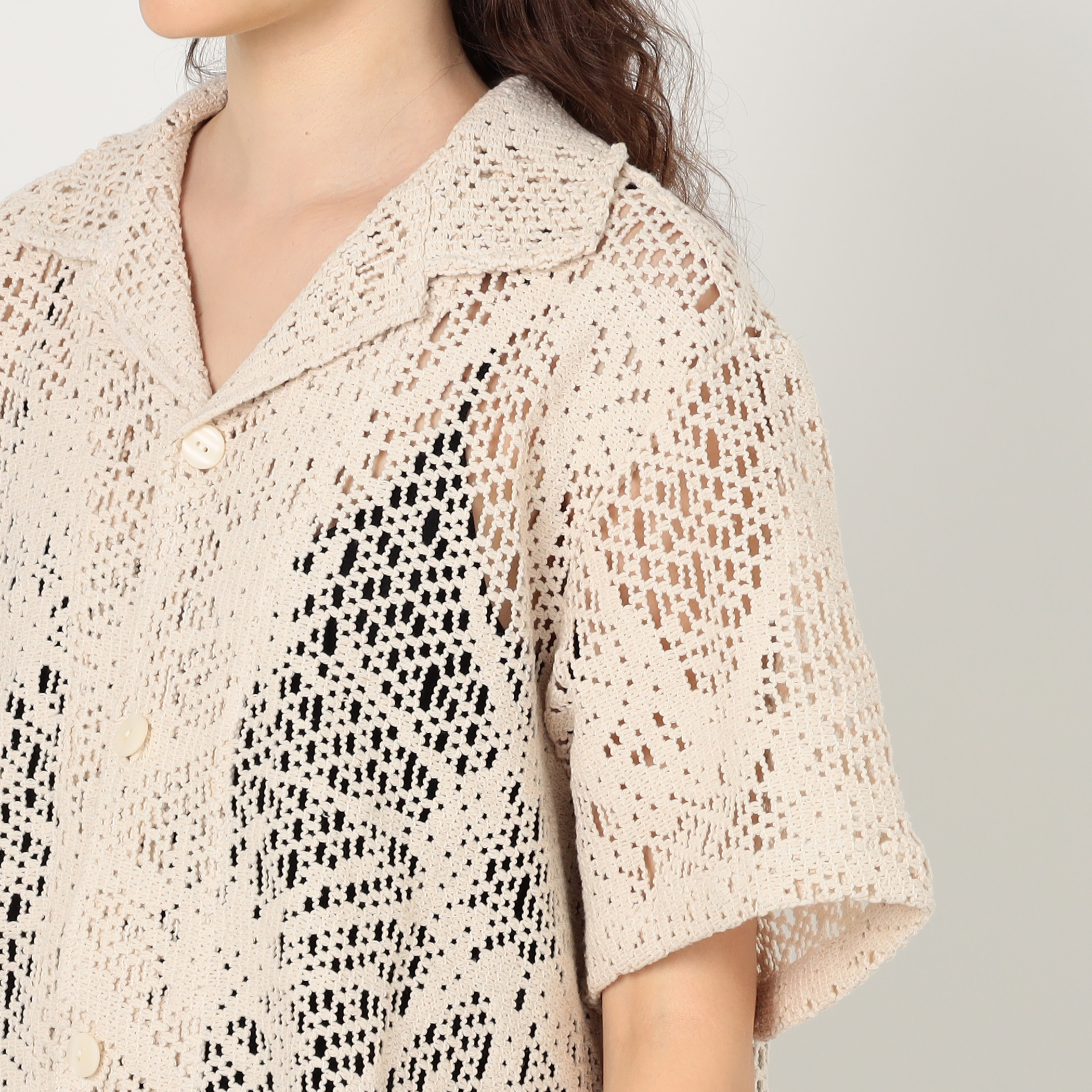 別注】OAS×Edition Crochet shirt クロシェ キューバシャツ