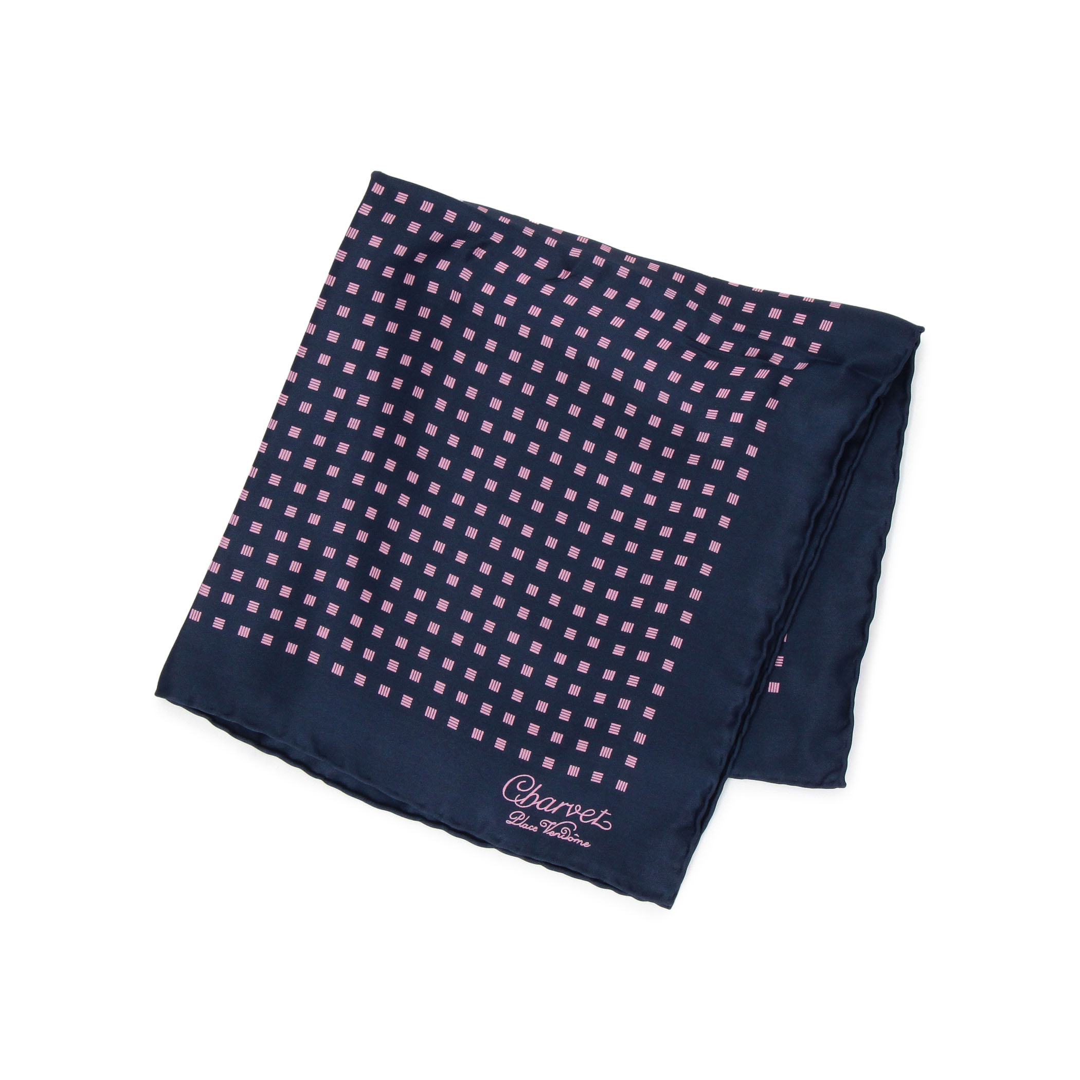 Charvet シルクプリント ポケットチーフ
