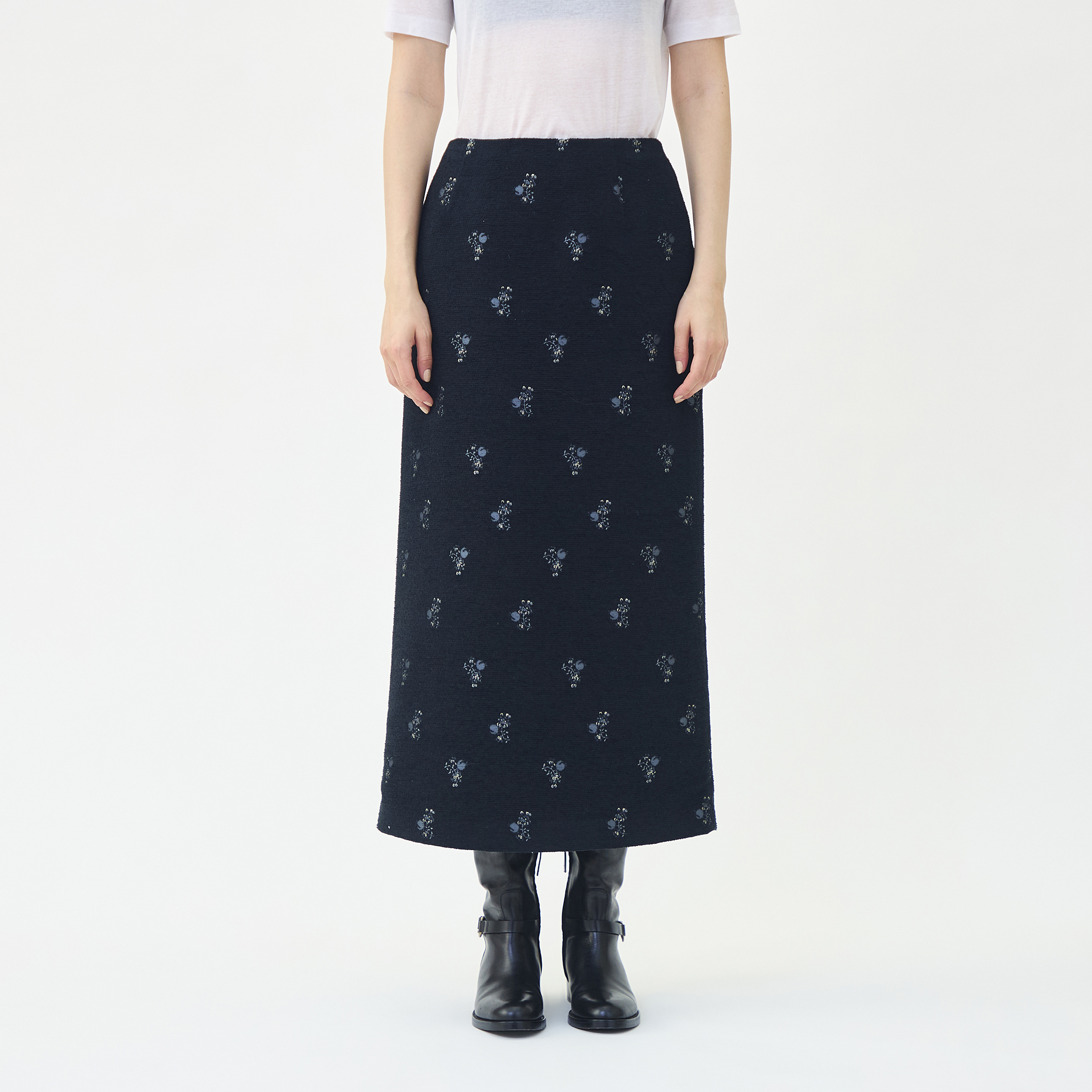 ⭐︎SOULEIADO シルク ロング スカート タグ付新品⭐︎ モールジャカード Iラインスカート｜トゥモローランド 公式サイト