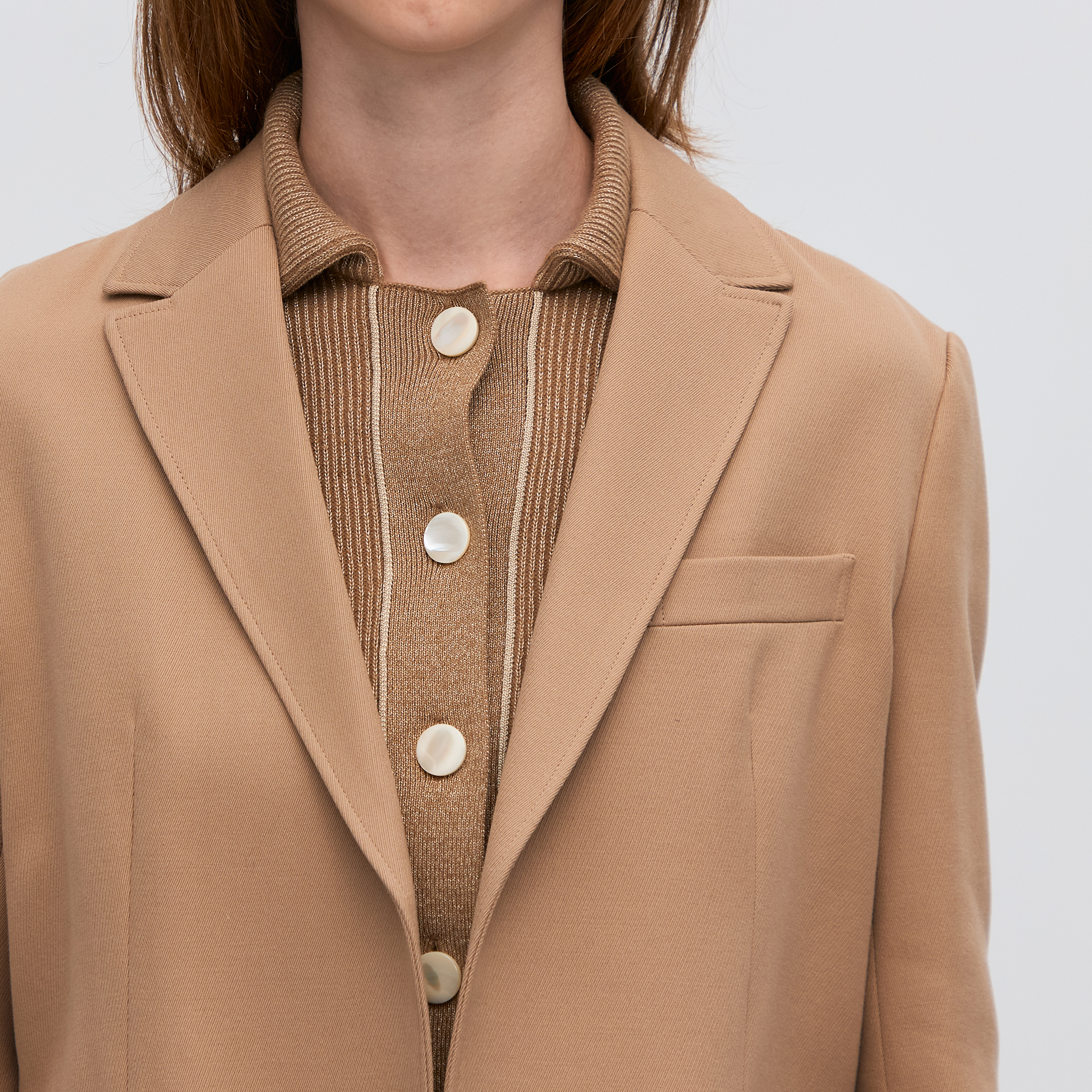 コットンウールトリコチン ボックスジャケット｜トゥモローランド 公式通販