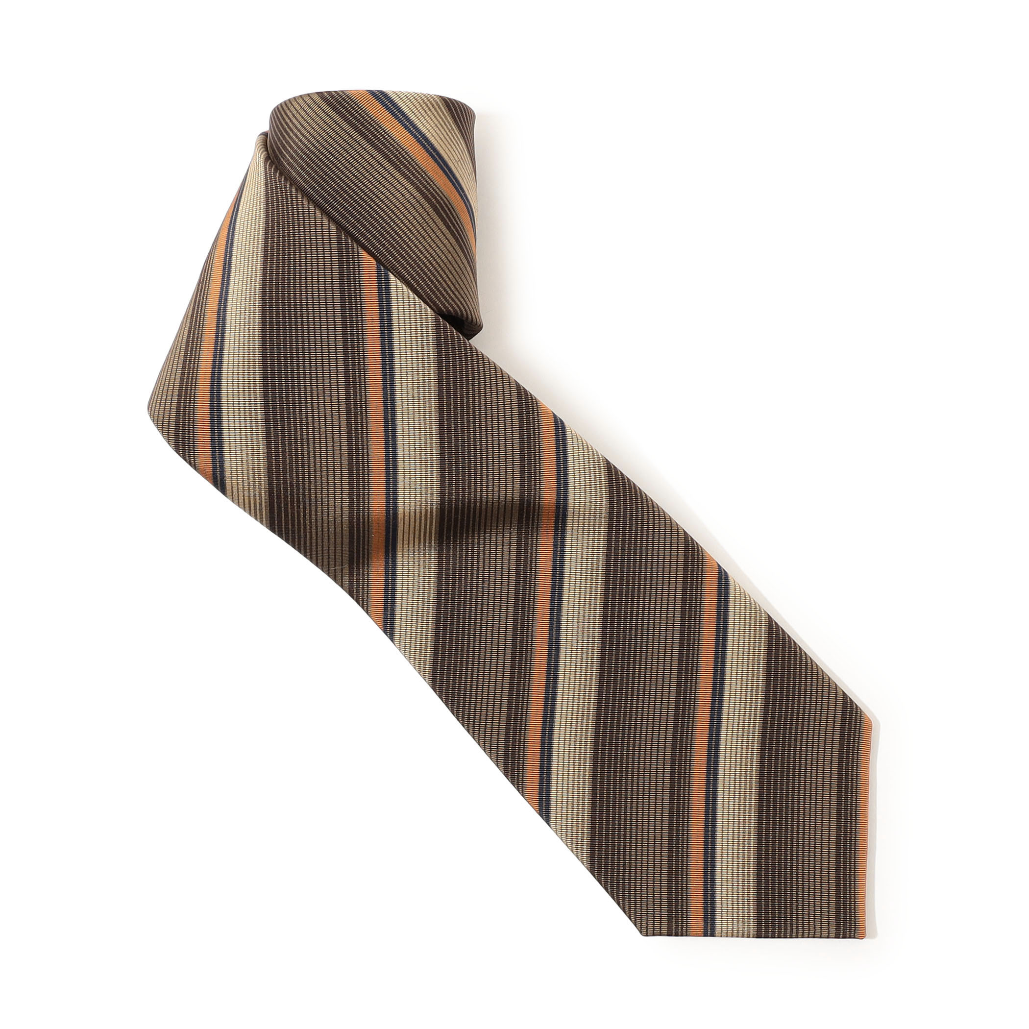 Atkinsons アイリッシュポプリン レジメンタルストライプネクタイ