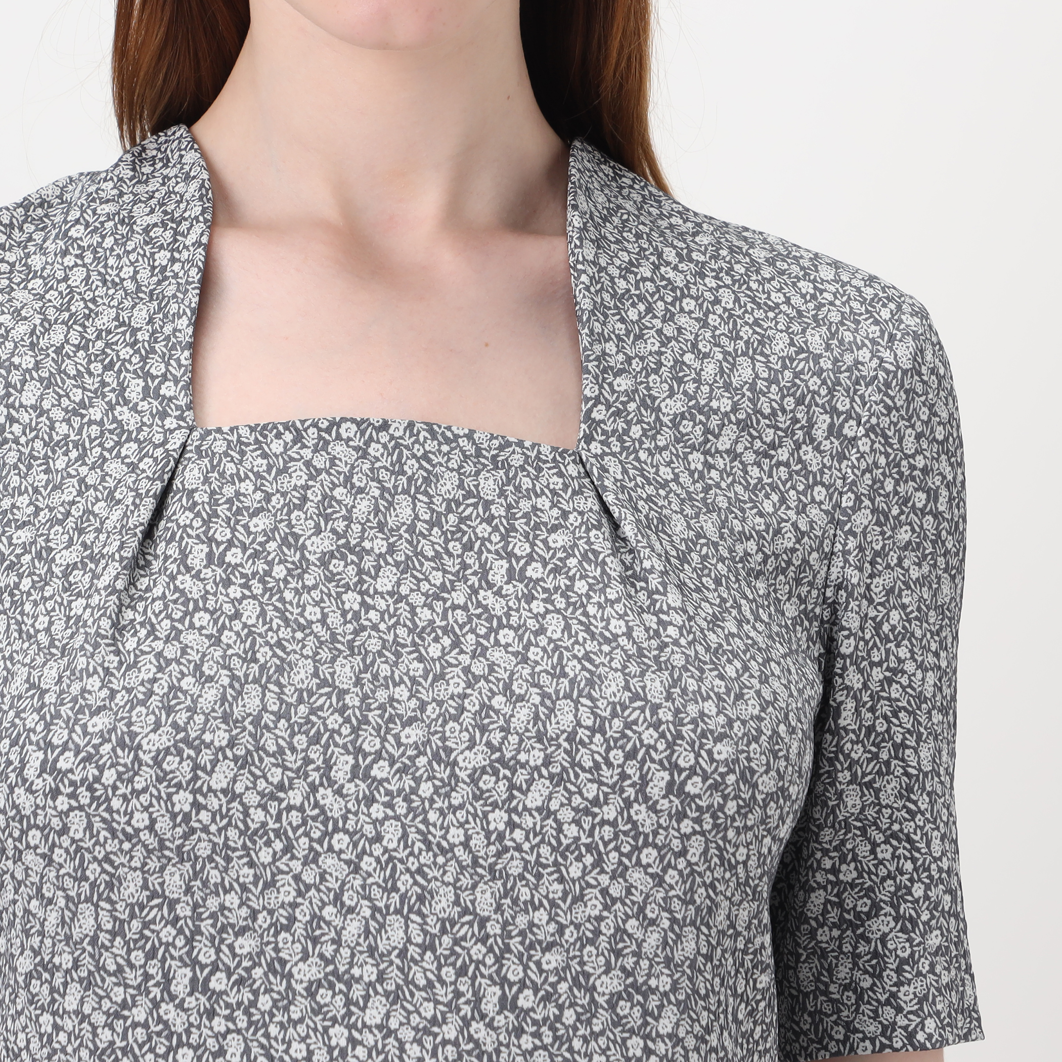 Mame Kurogouchi Floral Jacquard Square Neck Dress ジャカード