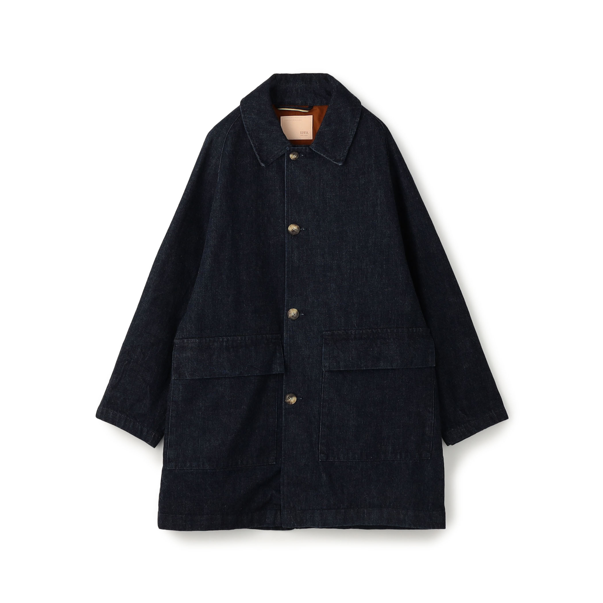 【別注】EDWIN レインボーセルビッチデニム ステンカラーコート