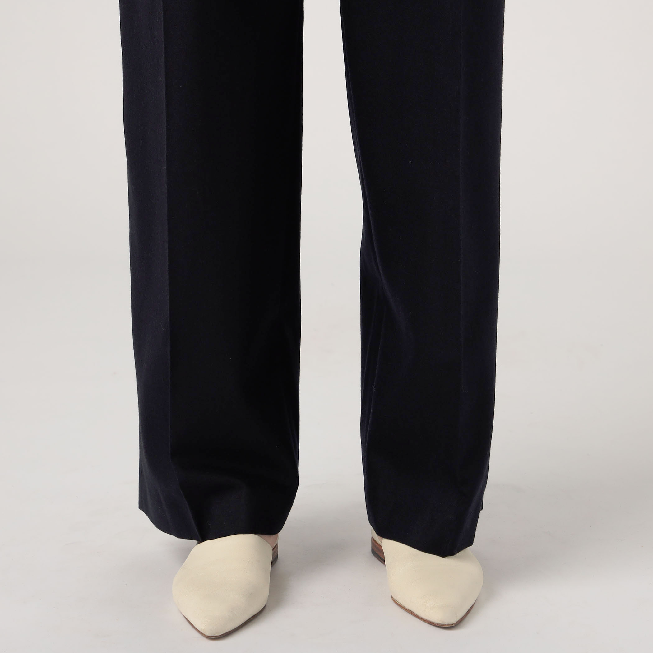 POPLIN MELTON SLACKS ウールカシミヤ スラックス｜トゥモローランド