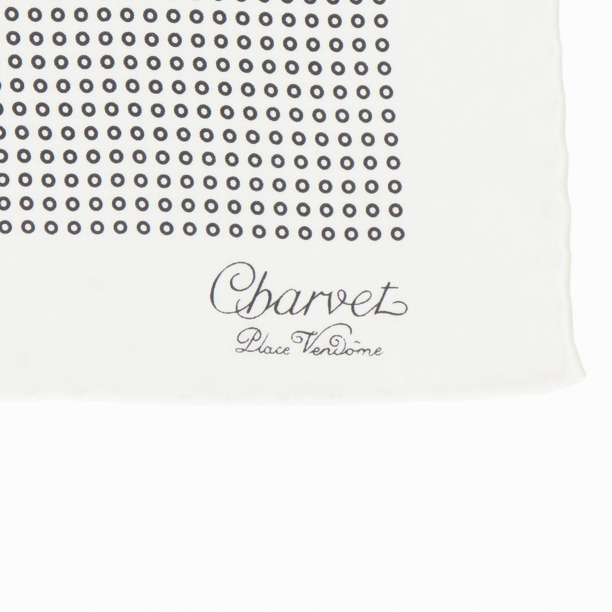 極美品 Charvet シャルべ シルク100% ポケットチーフ白 フランス製 Charvet シルクプリント ポケットチーフ｜トゥモローランド 公式サイト