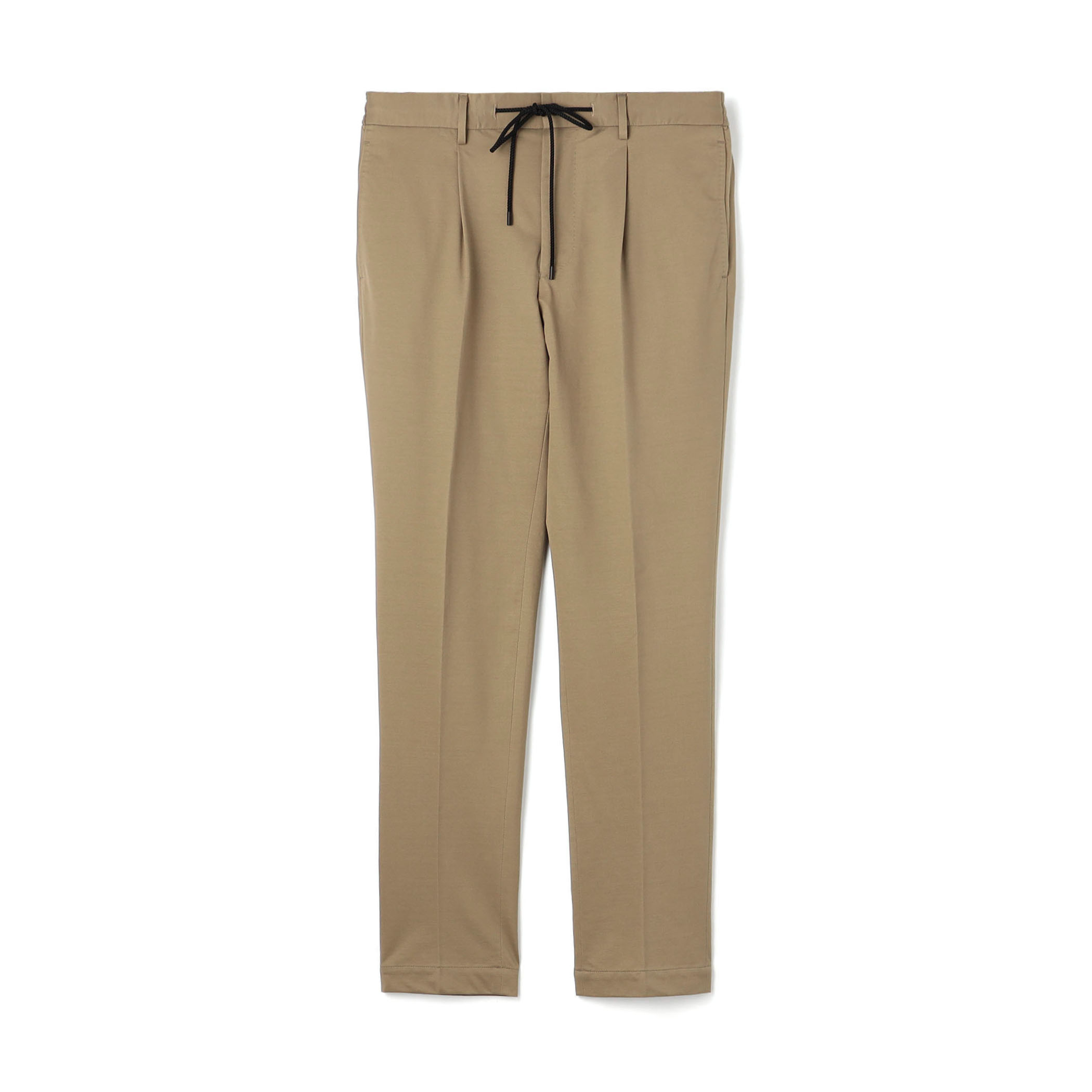 コットンポリエステル ストレッチツイルジャージー 1プリーツイージースラックス