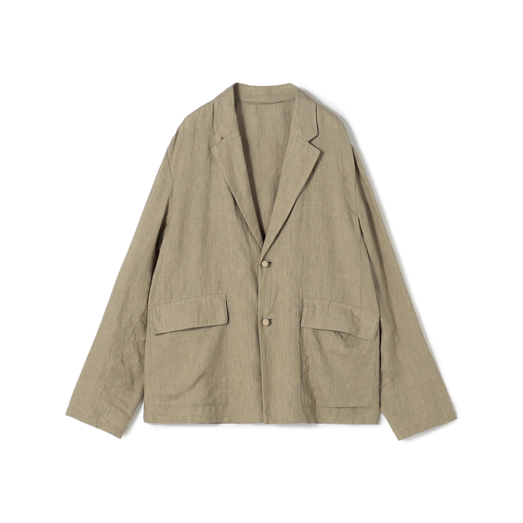 リネンポプリン ドロップショルダージャケット