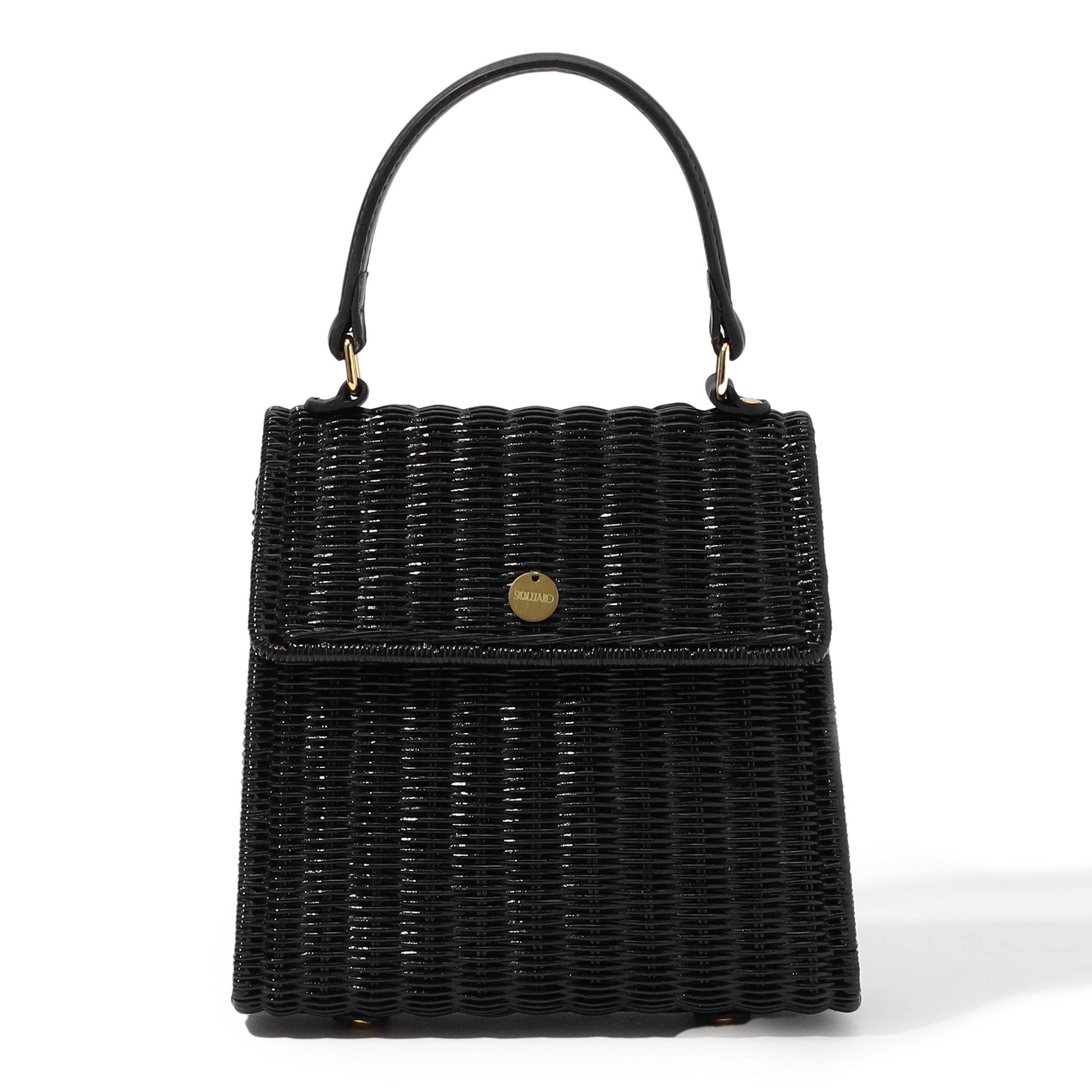 SOULEIADO ラタン スクエアバッグ