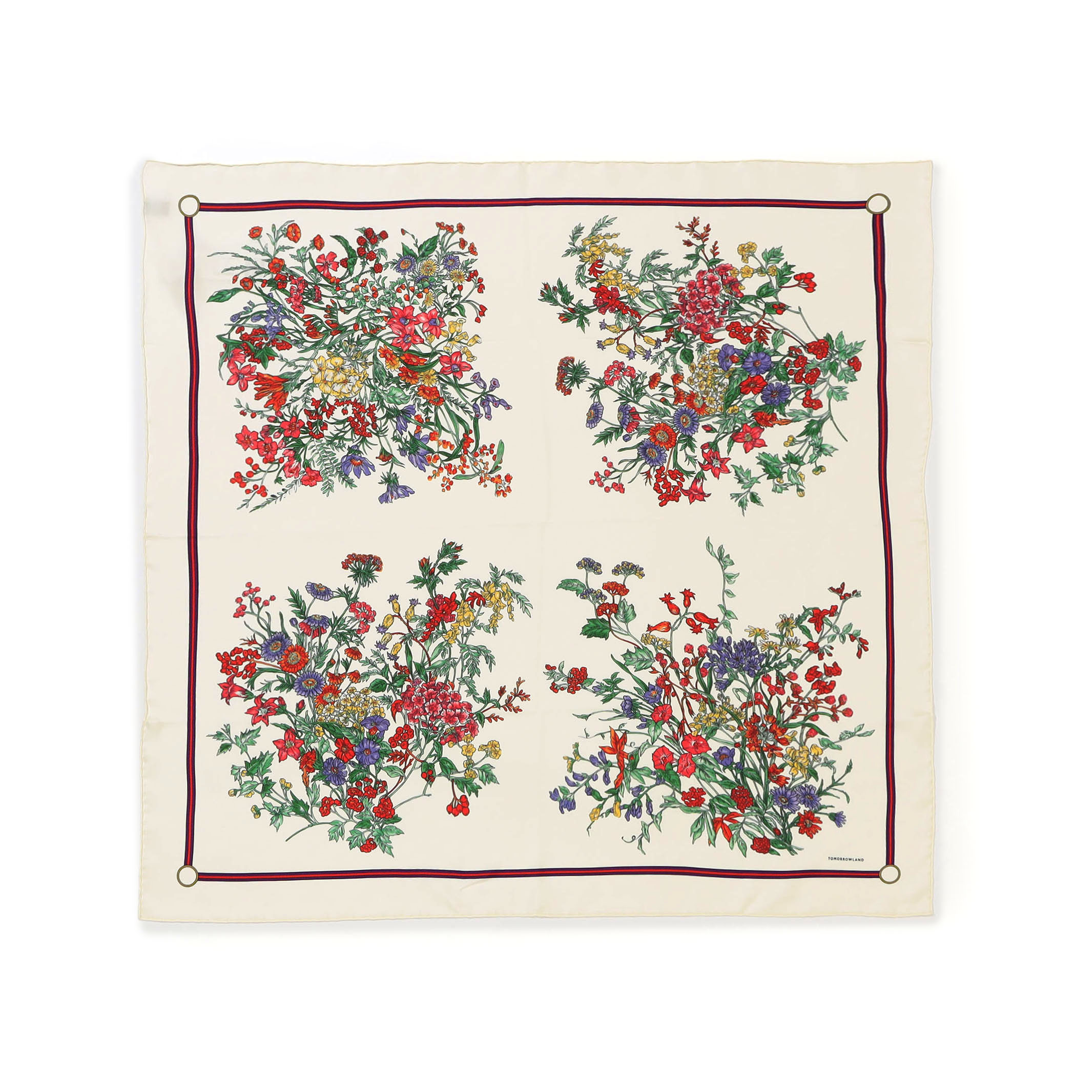 タグ付き 未使用 トゥモローランド スカーフ フラワー シルク オレンジ