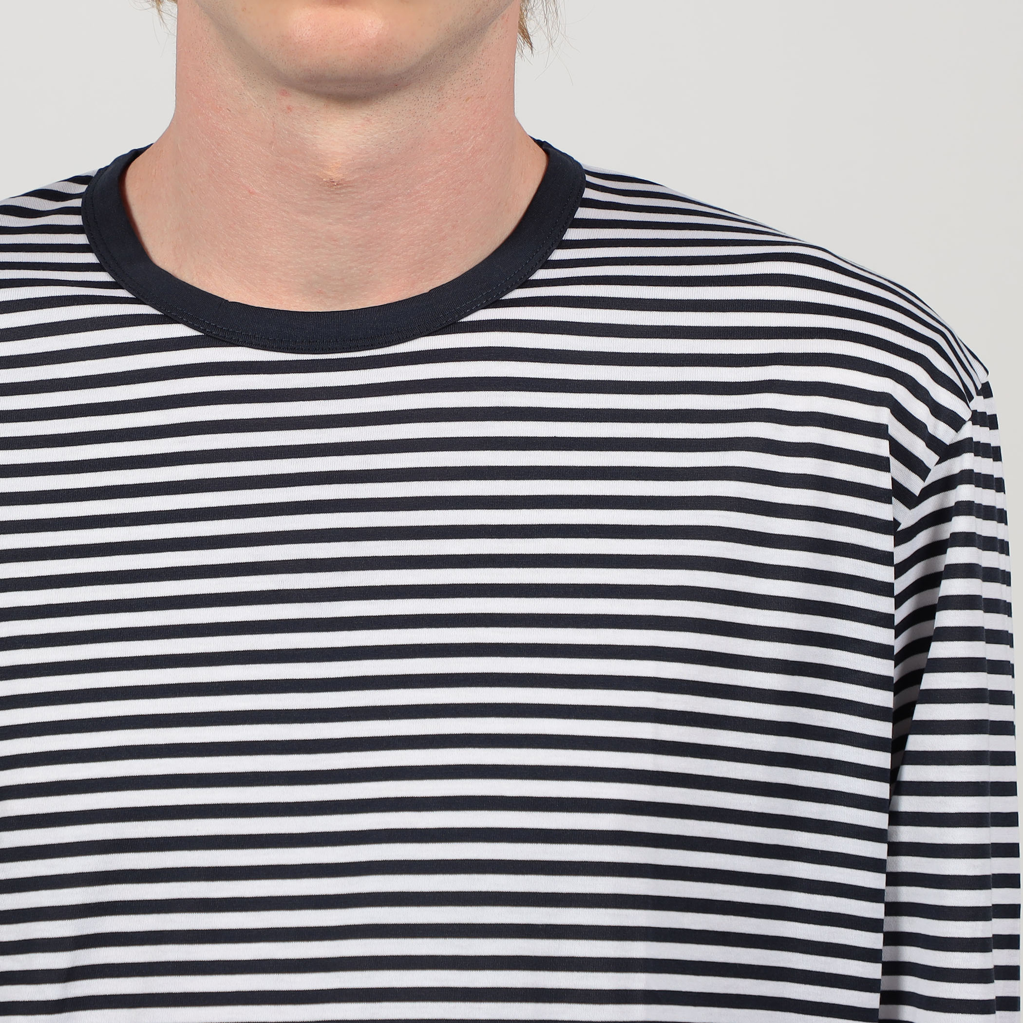 SUNSPEL MTSH0003ES コットンストライプ ロングスリーブ Tシャツ 