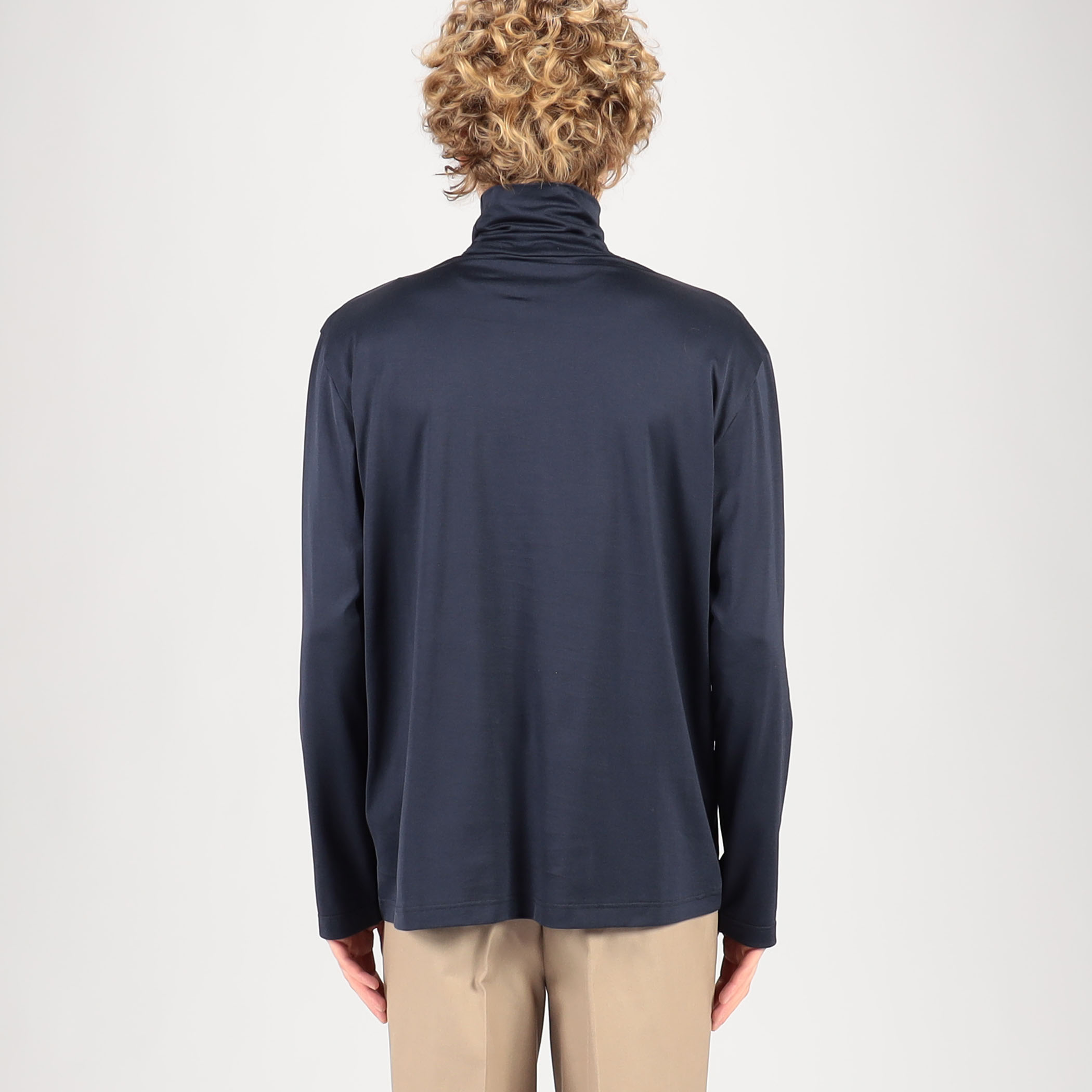 SUNSPEL MTSH0197 コットンタートルネック ロングスリーブTシャツ