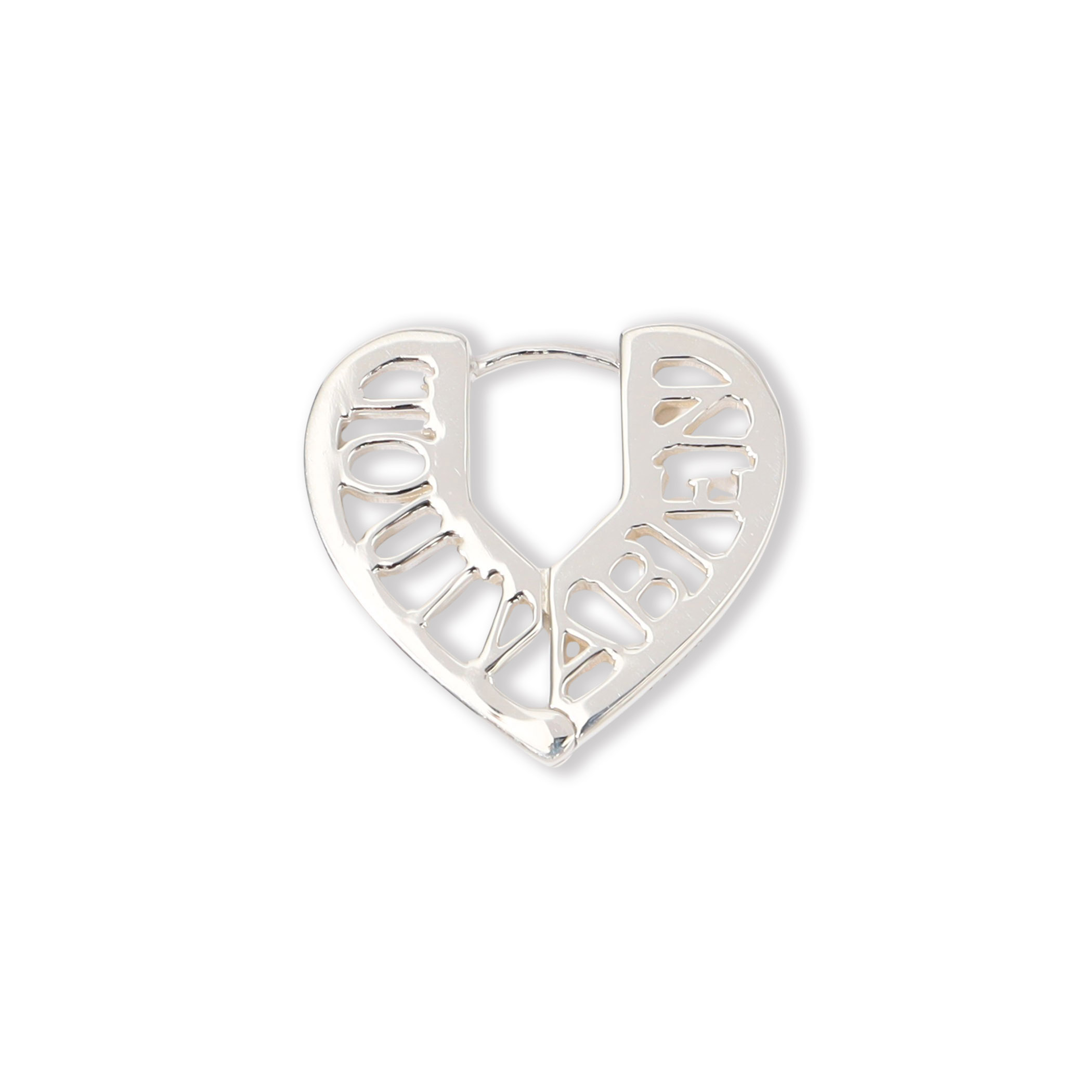 PLOW Lettering heart ピアス